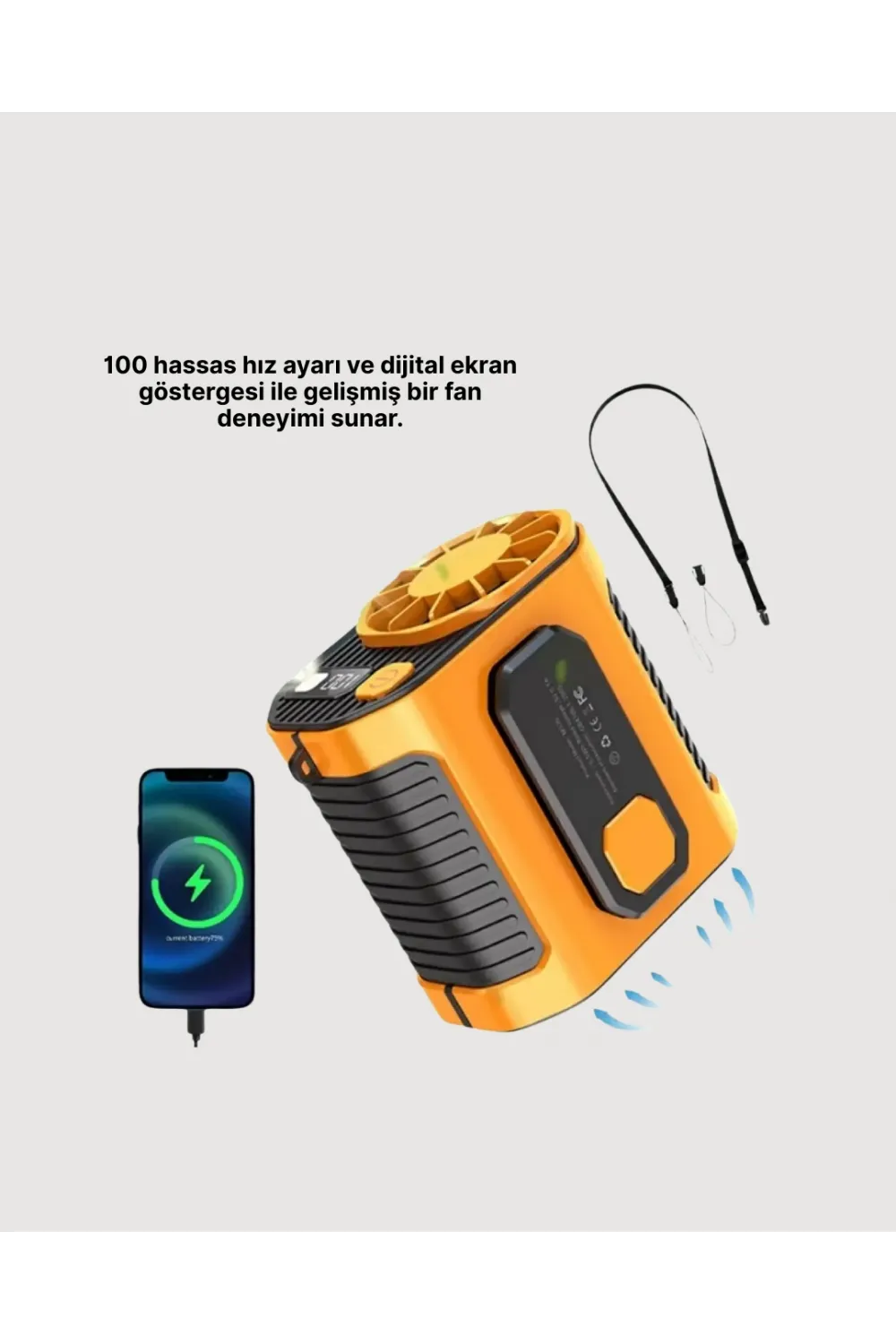 Yüksek Kapasiteli Turbo Taşınabilir Fan