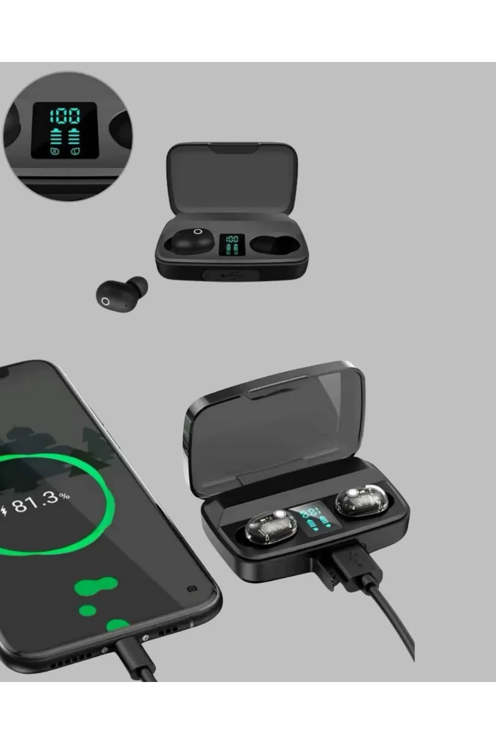Yüksek Ses Kaliteli A10s Tws Bluetooth 5.0 Kablosuz Kulaklık