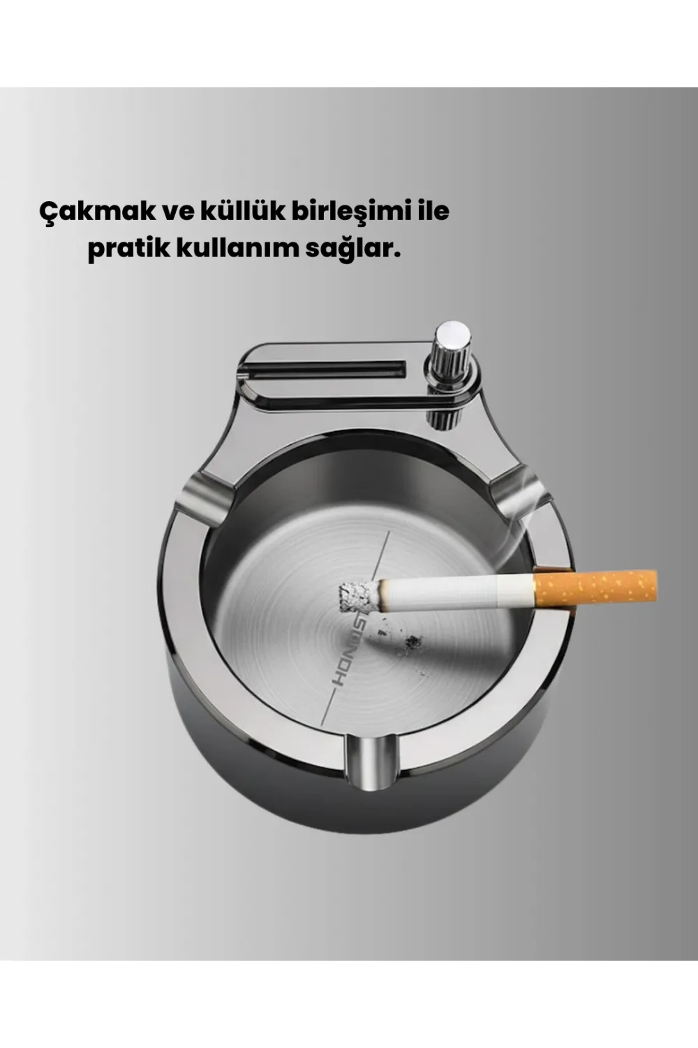 Yuvarlak Çakmaklı Küllük Dayanıklı Metal Yapı