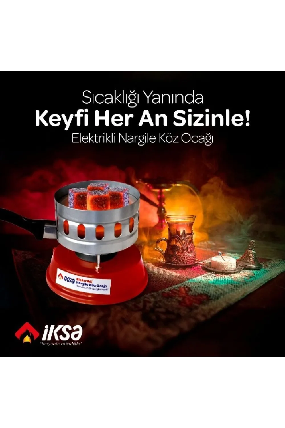 Yuvarlak Galvaniz Elektrikli Nargile Köz Ocağı