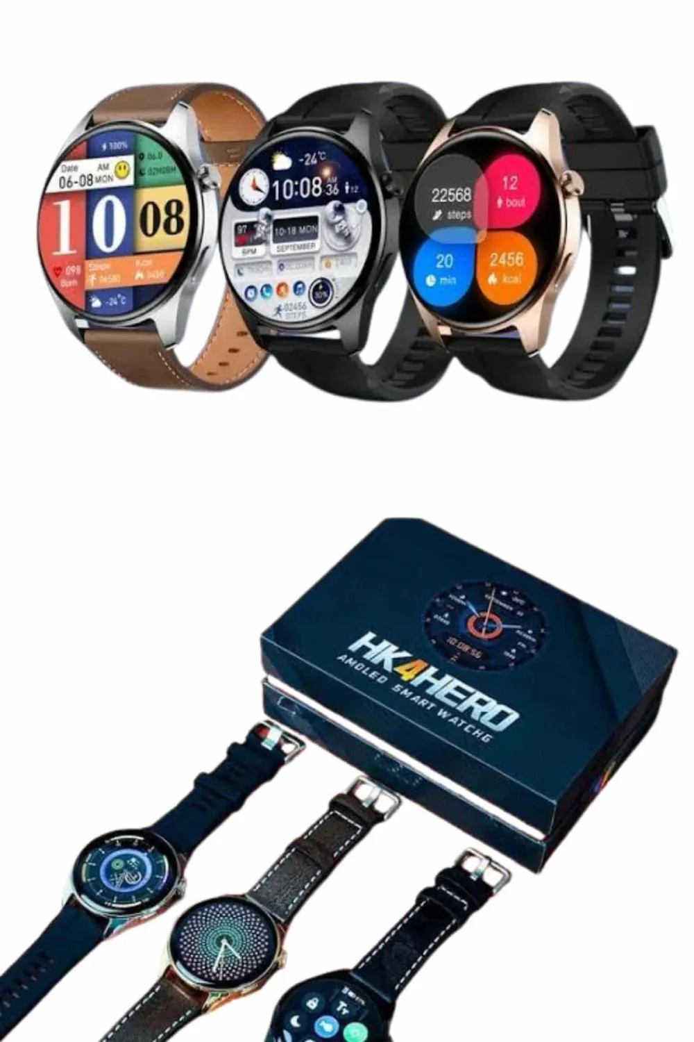 Yuvarlak Kasa 46mm Akıllı Saat Android Ve Ios Uyumlu Uyku Ve Sağlık Takibi