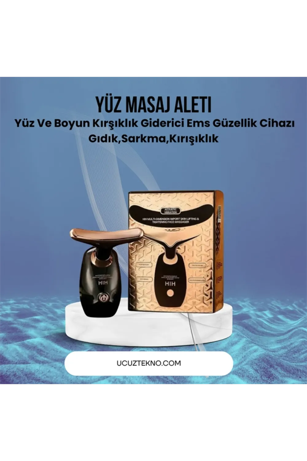 Yüz Ve Boyun Masaj Aleti – Yunus Tasarım, Kırışık Görünümü Giderici