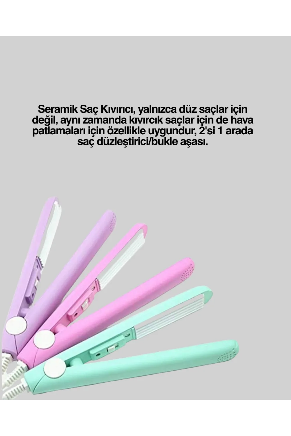 Yüzer Plakalı Kompakt Bukle Maşası – Elastik Tutuculu, Saç Dostu Profesyonel Tasarım