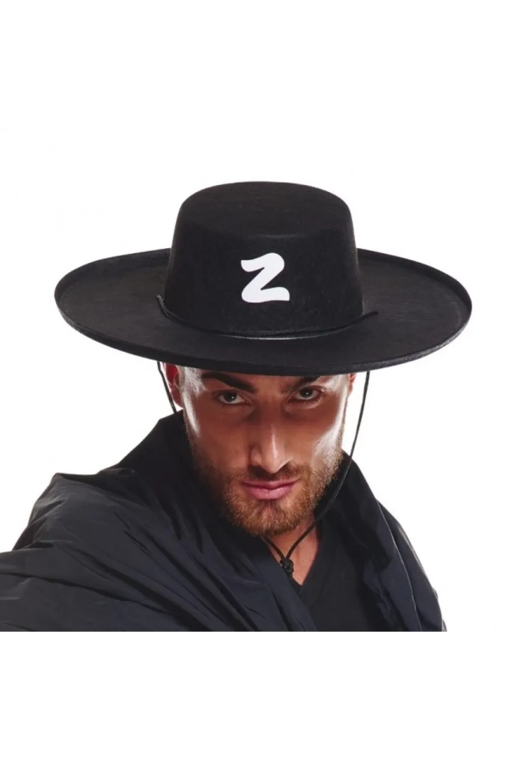 Z Logolu Yetişkin Boy Bağcıklı Zorro Şapkası