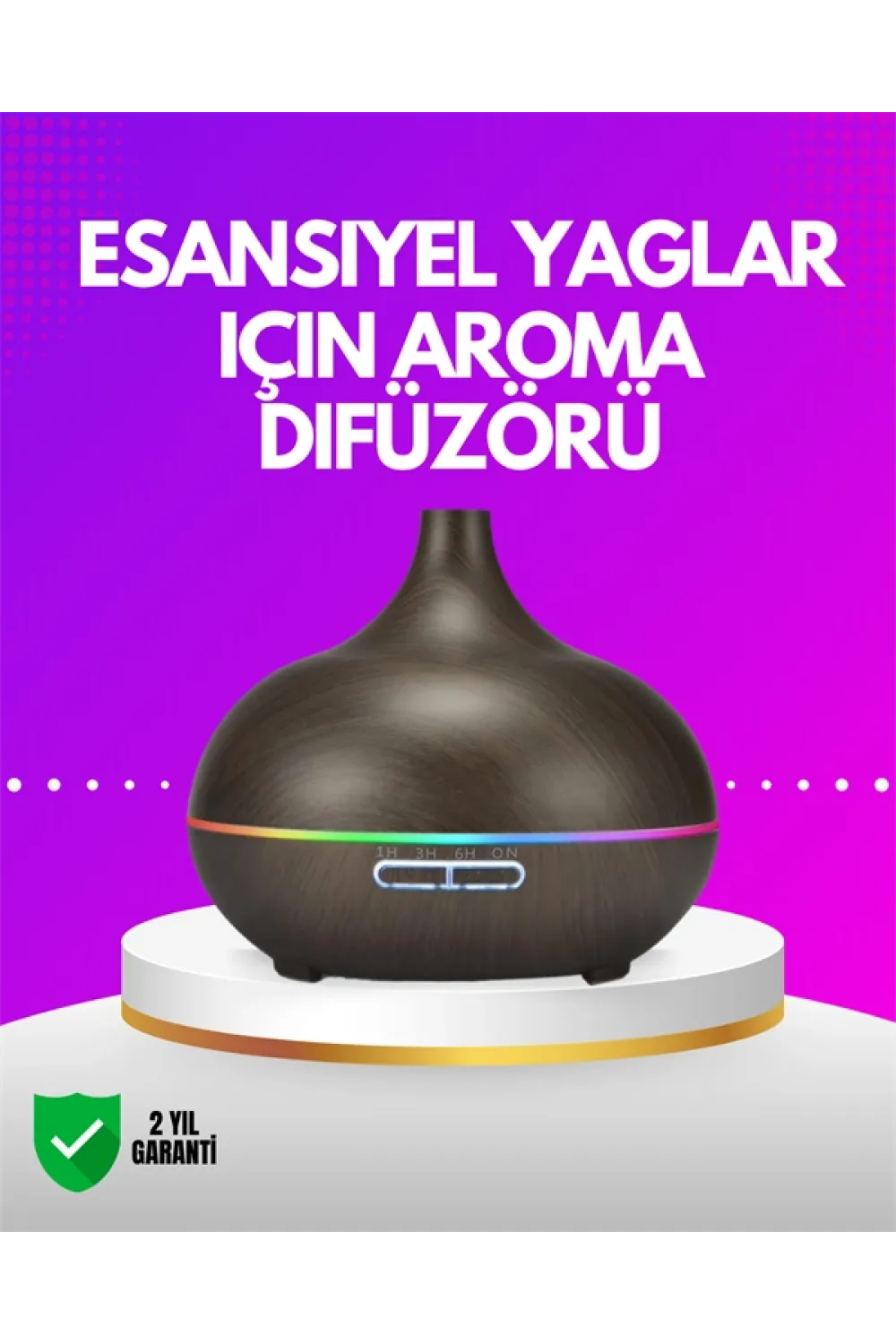 Zamanlayıcılı Ve Otomatik Kapanmalı Aromaterapi Nemlendirici Difüzör