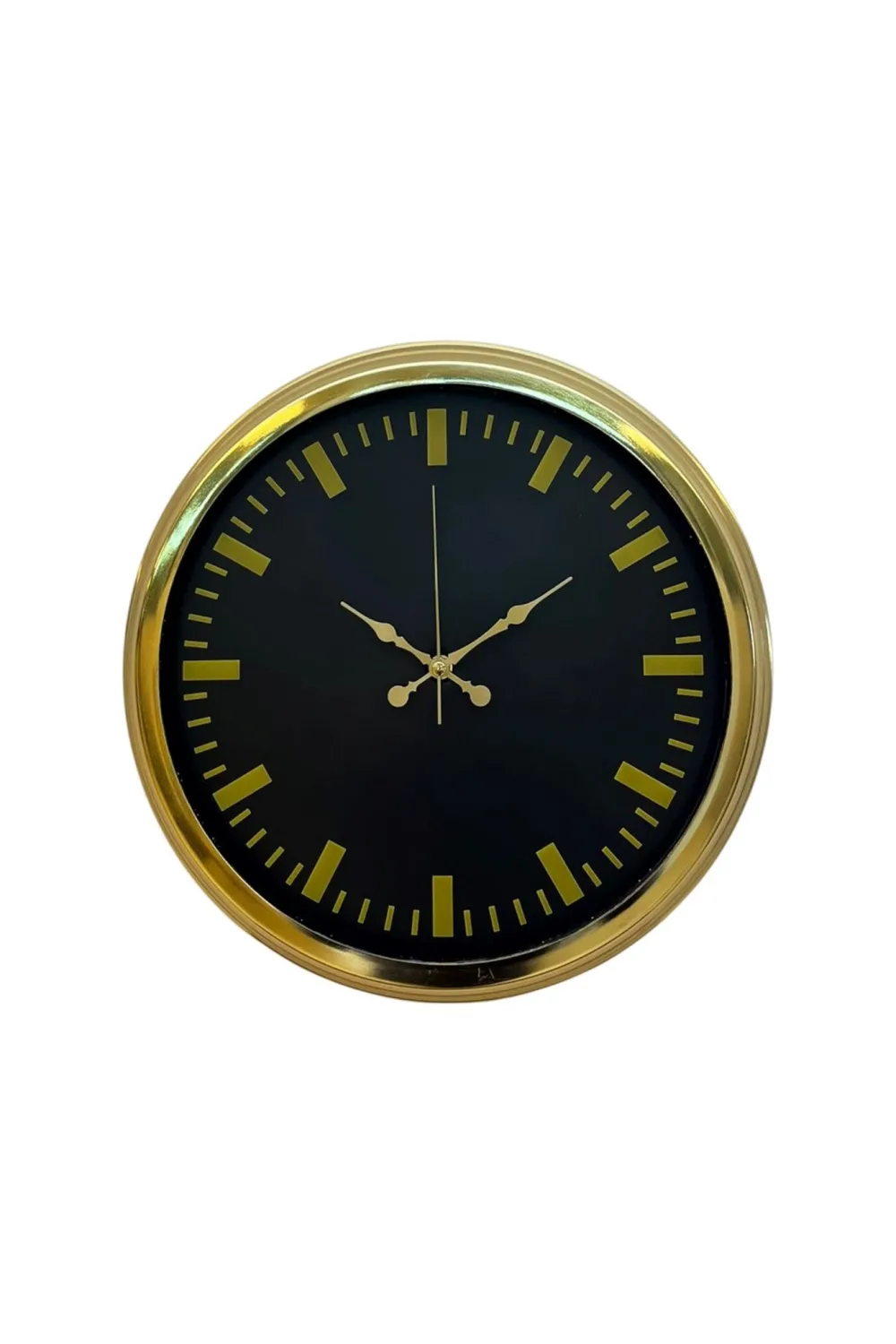 Zarif Klasik Stil 40 Cm Metal Gold Duvar Saati