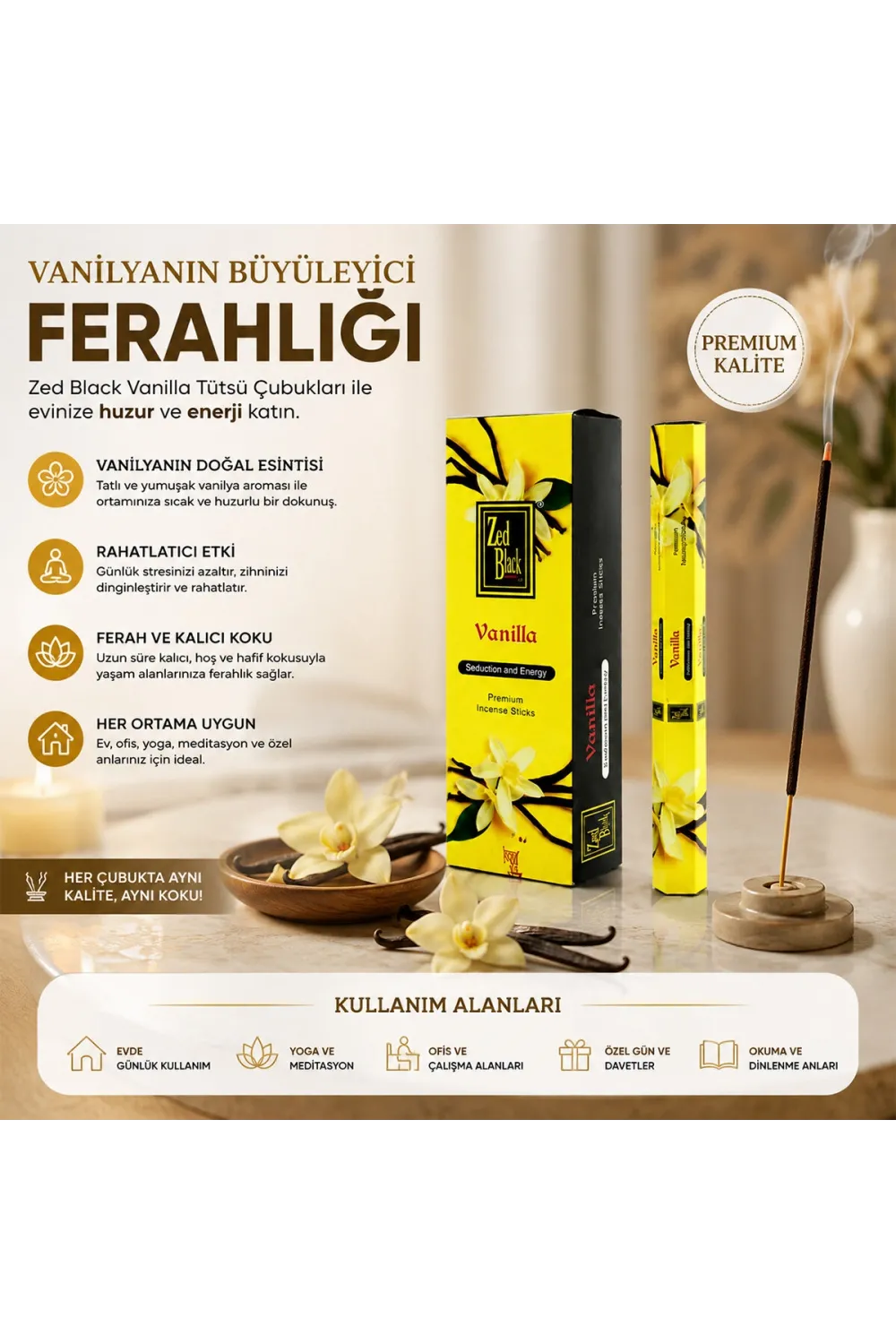 Zed Black Vanilla Çubuk Tütsü IEGVAVV