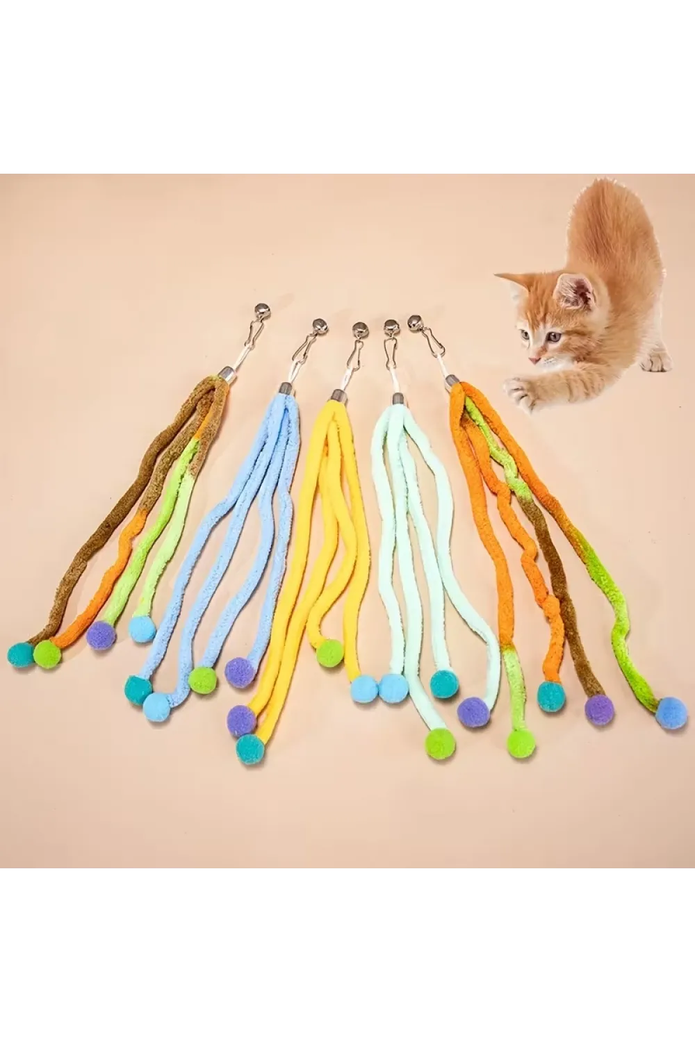 Zilli Kedi Oyuncağı - Peluş - Ponponlu