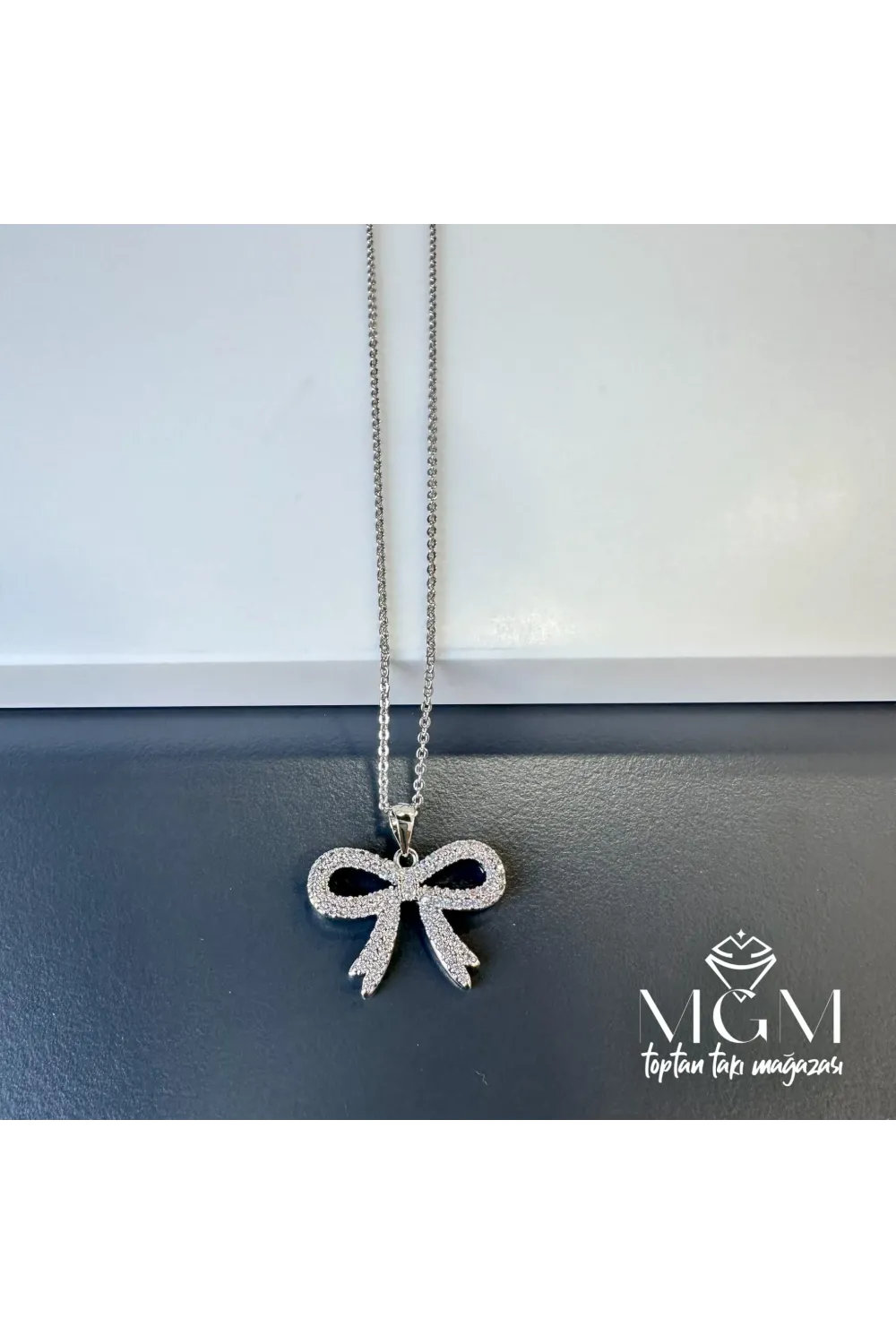 Zirkon Taşlı Fiyonk Kolye - Kl0016