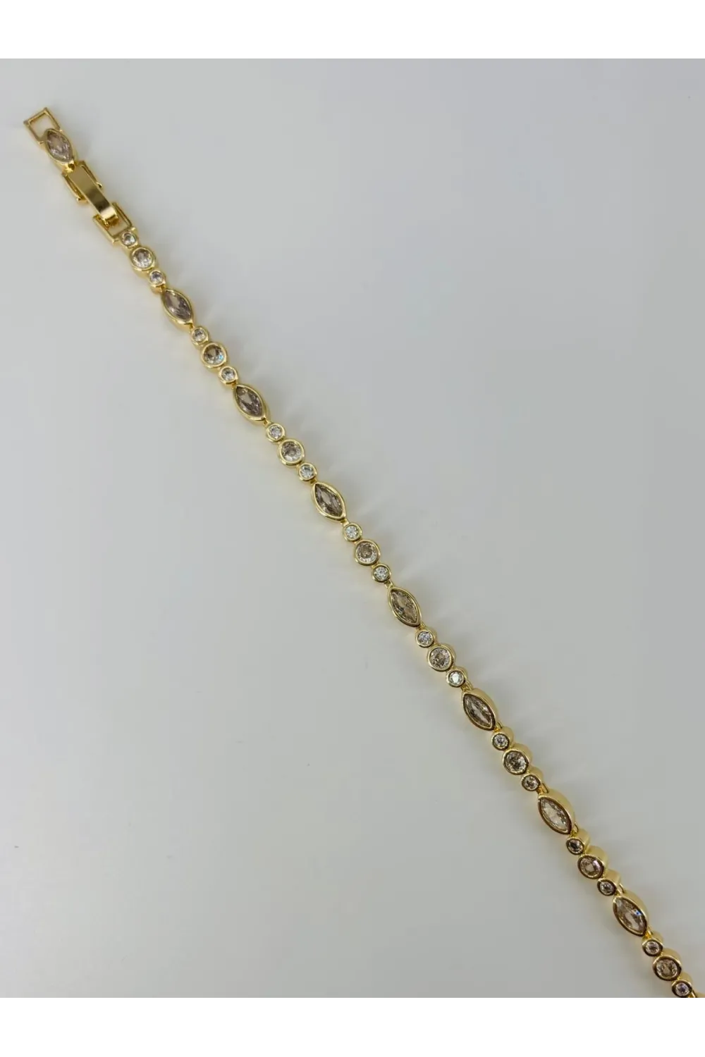    Zirkon Taşlı Pirinç Bileklikler 17+2 Cm  - Kbl0378