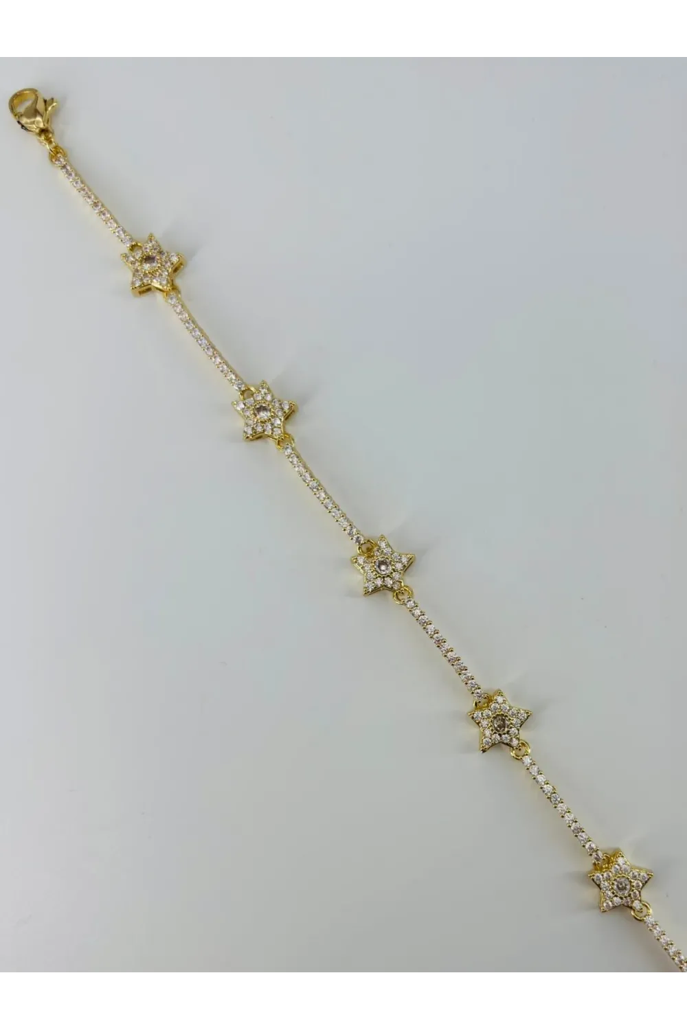    Zirkon Taşlı Pirinç Bileklikler 17+4 Cm  - Kbl0385