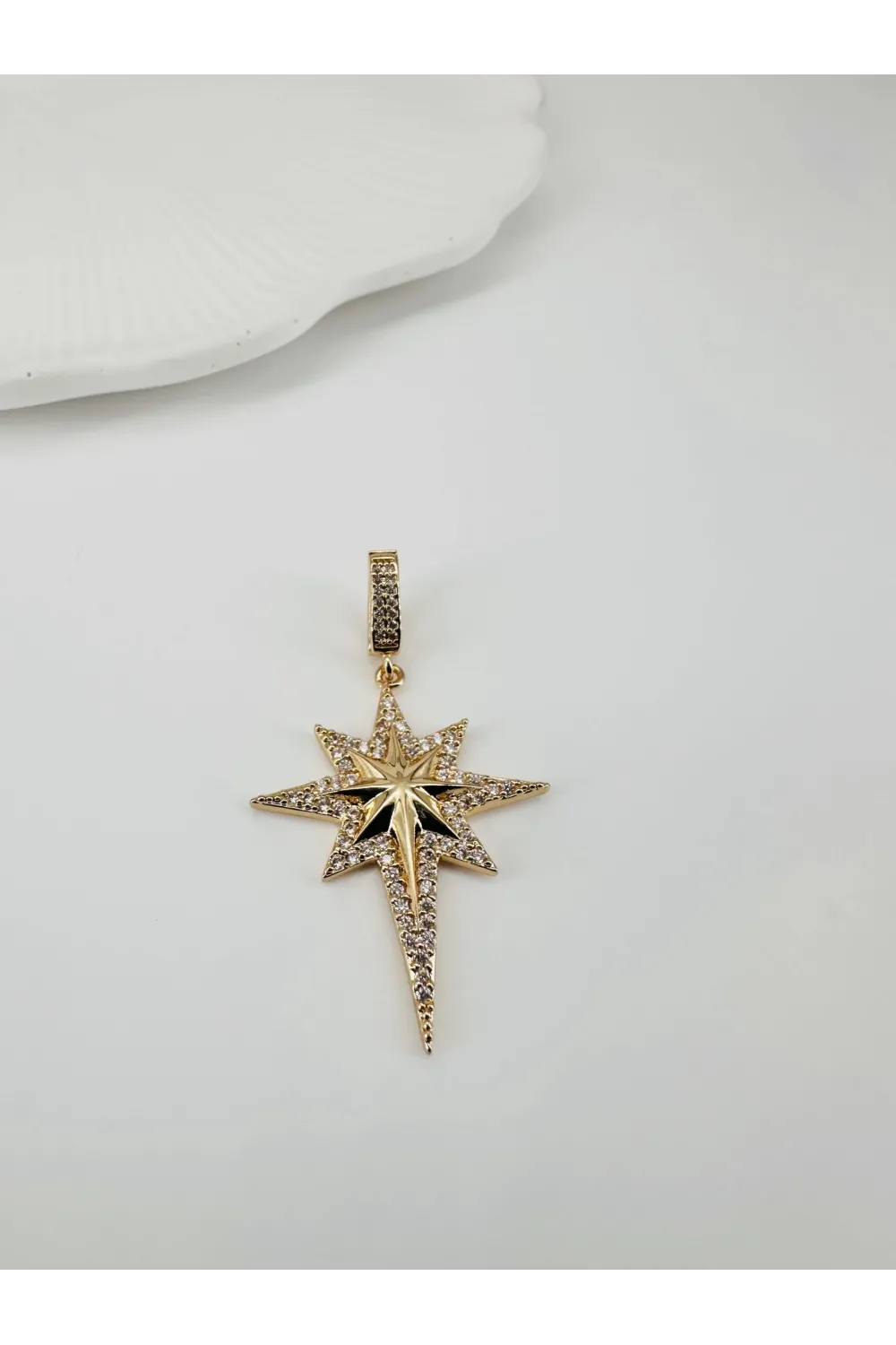 Zirkon Taşlı Pirinç Charmlar - Charm0004