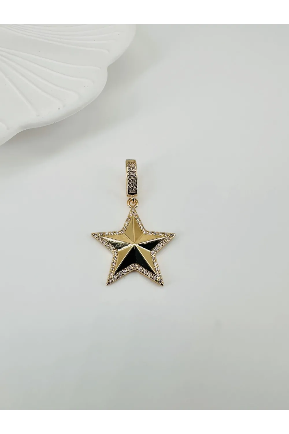 Zirkon Taşlı Pirinç Charmlar - Charm0016