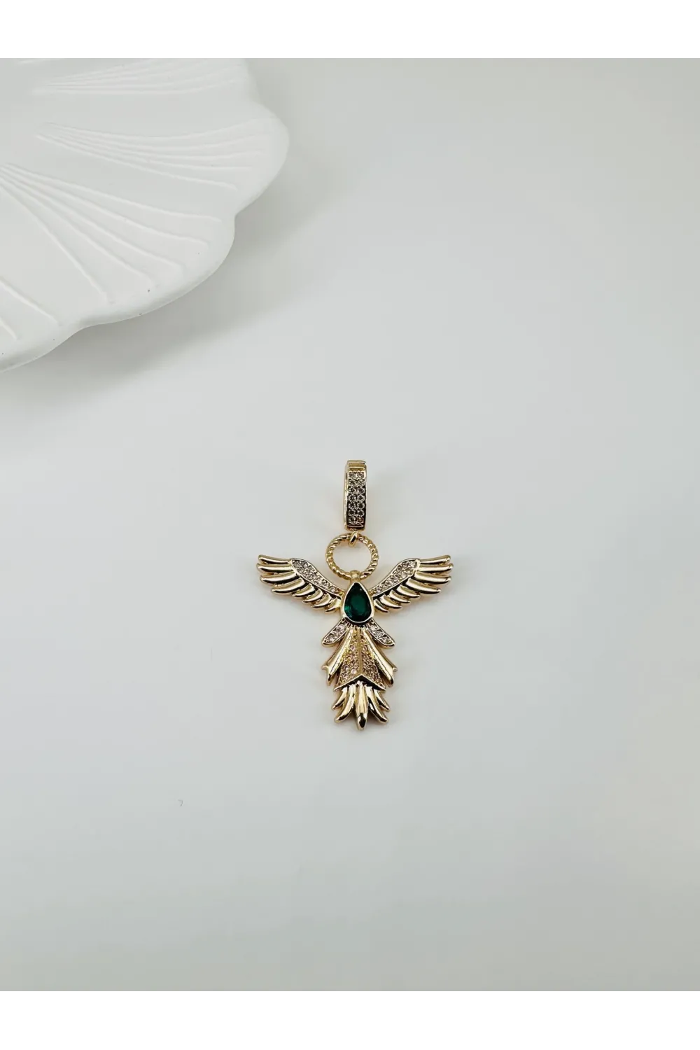 Zirkon Taşlı Pirinç Charmlar - Charm0018
