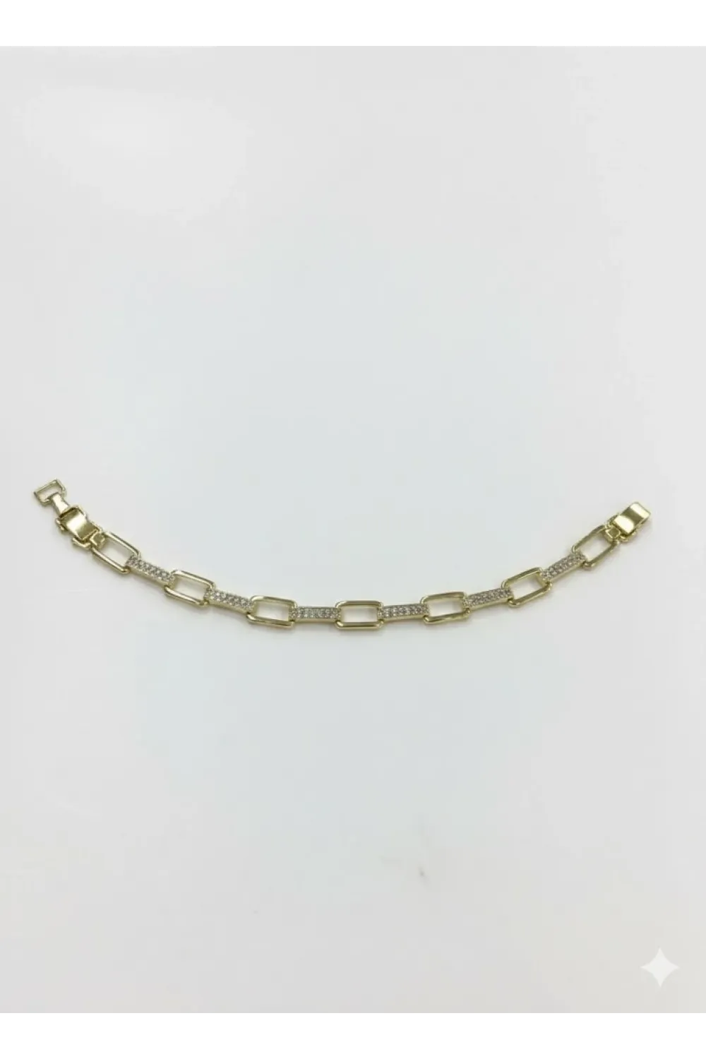    Zirkon Taşlı Pirinç Cm Bileklik 17+2 Cm  - Kbl0387