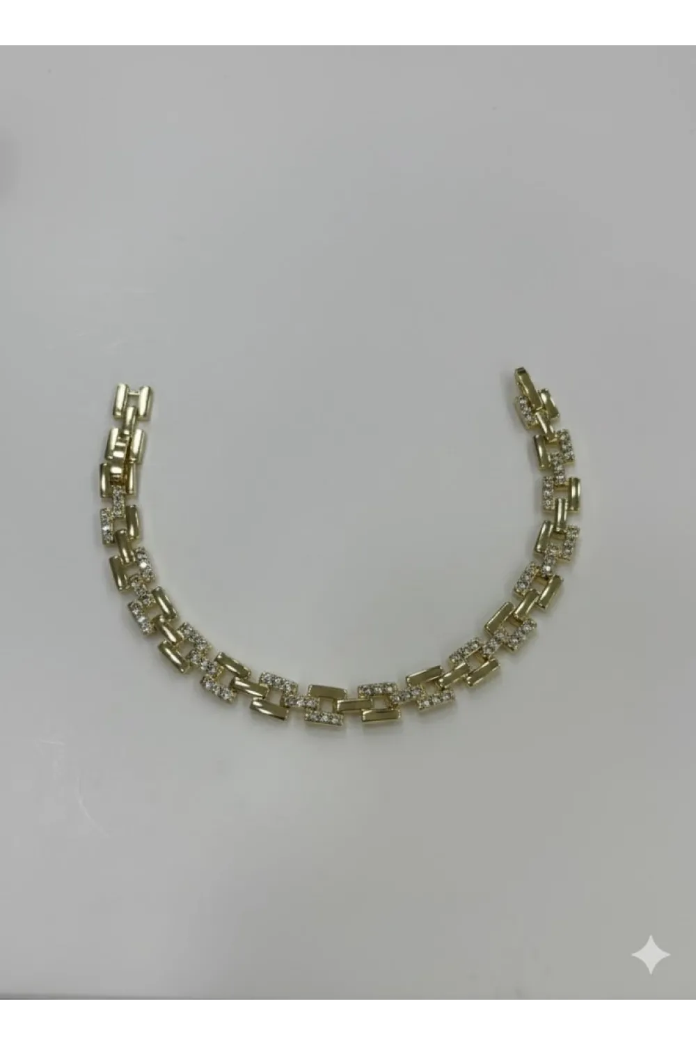    Zirkon Taşlı Pirinç Cm Bileklik 17+2 Cm  - Kbl0397