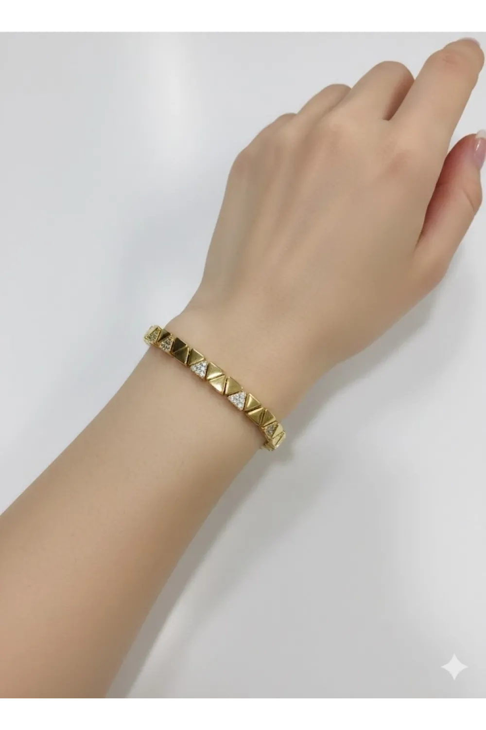    Zirkon Taşlı Pirinç Cm Bileklik 17+2 Cm  - IEG0425