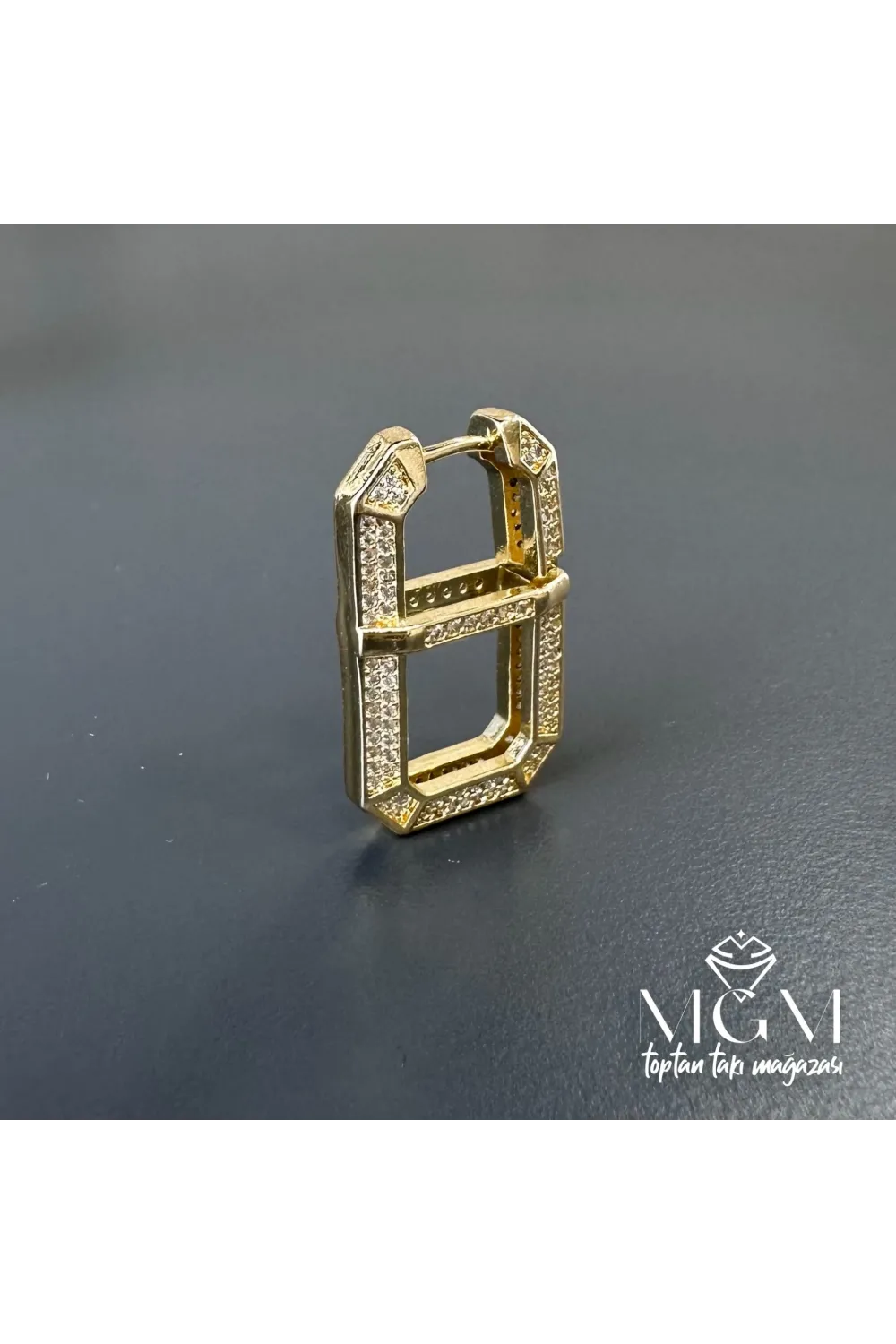 Zirkon Taşlı Pirinç Küpeler - Kp00148