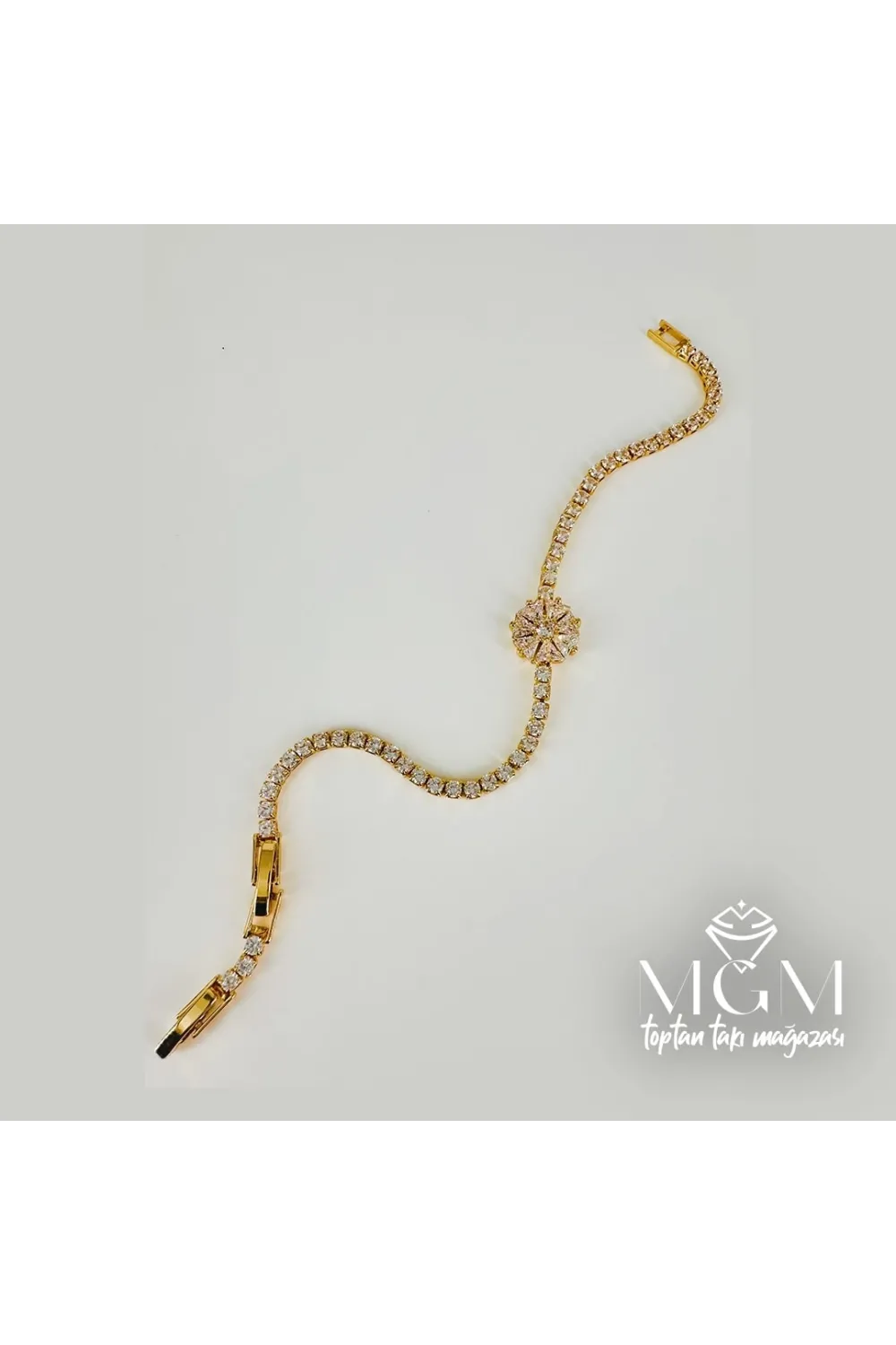 Zirkon Taşlı Pirinç Zirkon Bileklikler 17+2,5 Cm - IEG0036