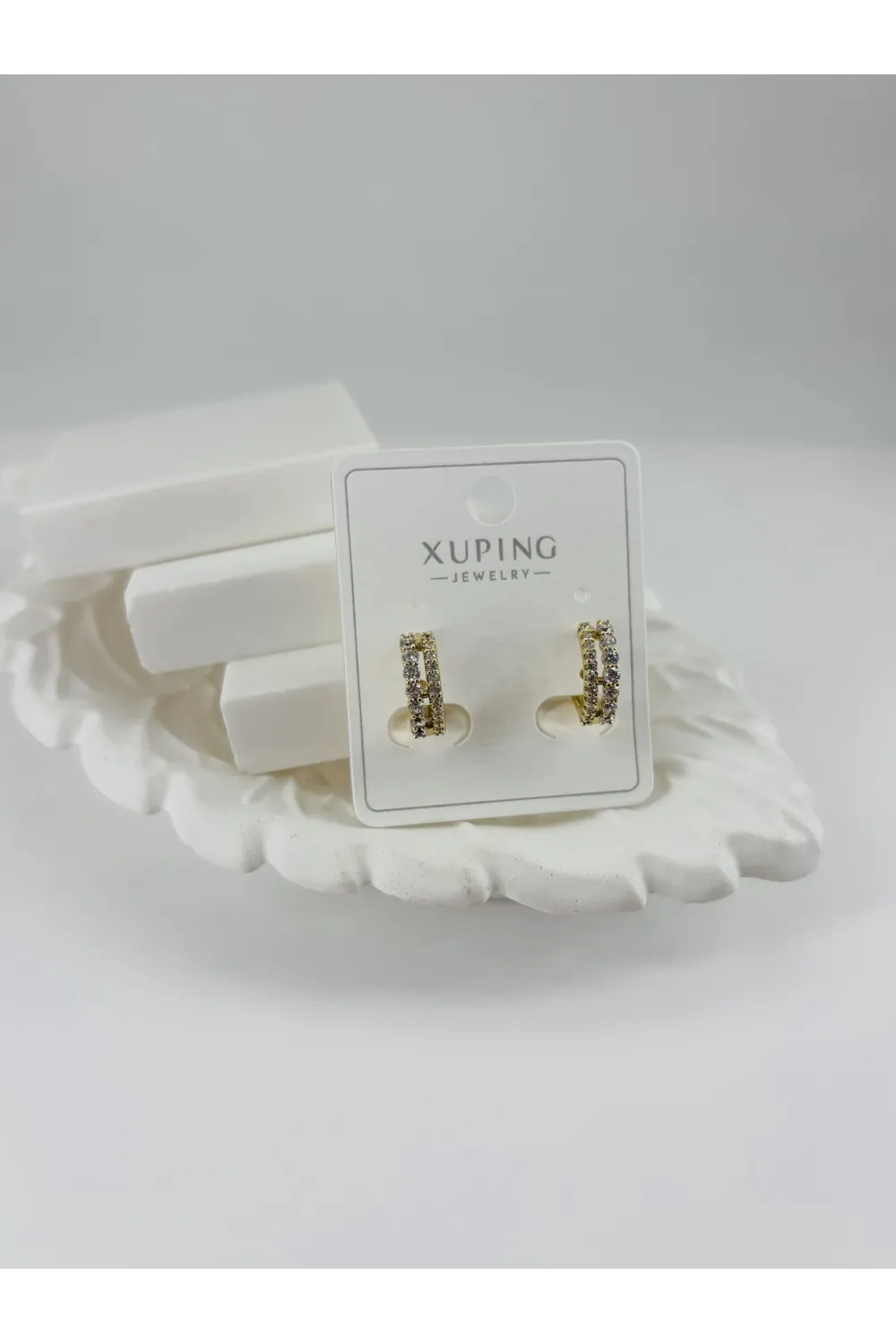 Zirkon Taşlı Pirinç Zirkon Küpe - Kp00308