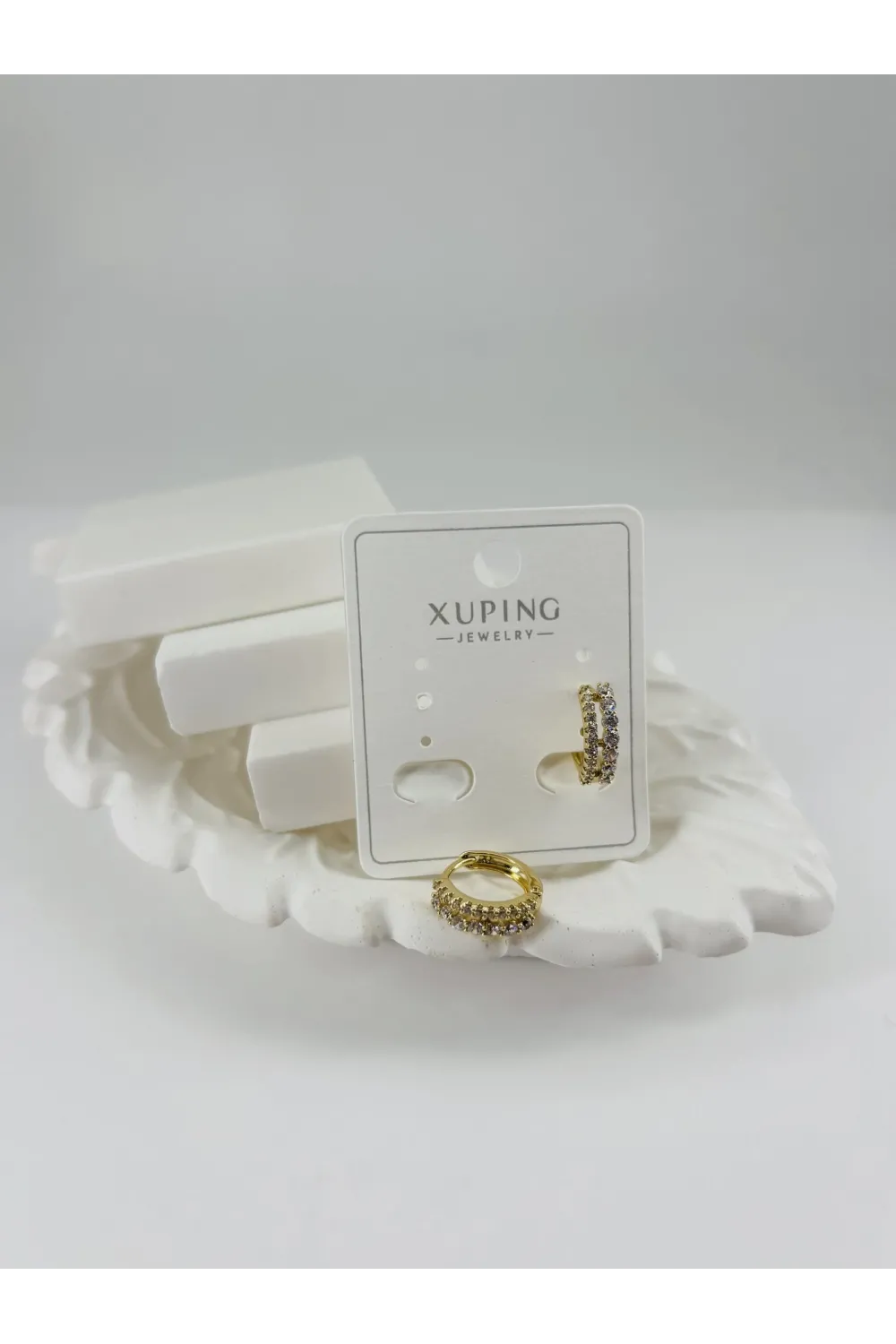 Zirkon Taşlı Pirinç Zirkon Küpe - Kp00308