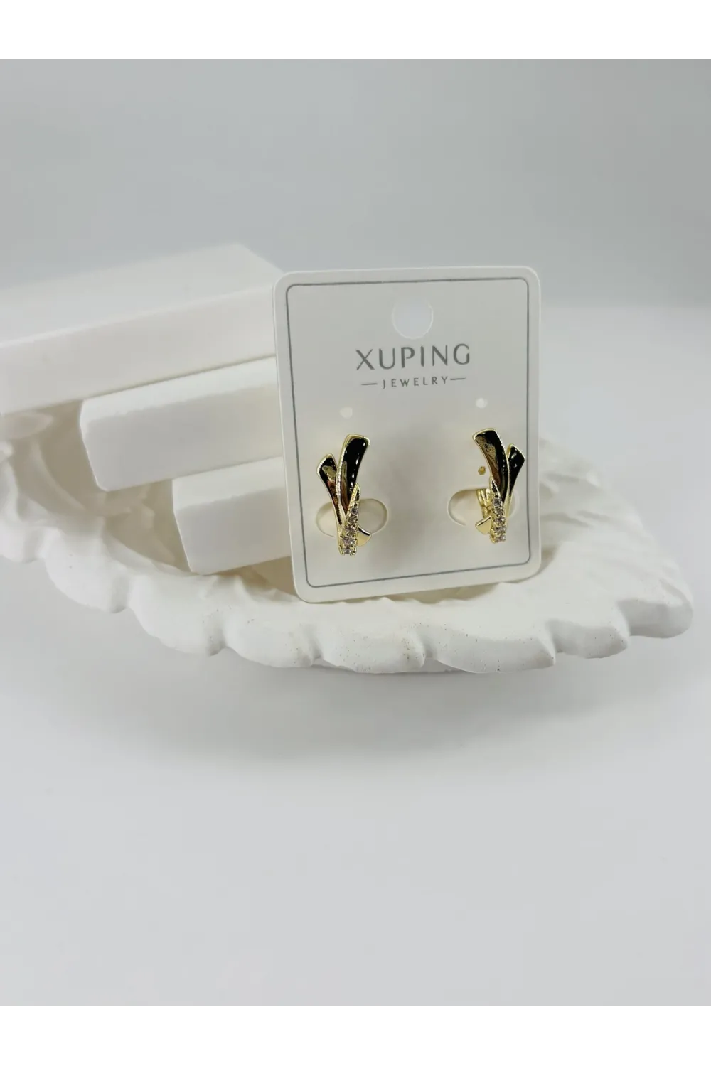 Zirkon Taşlı Pirinç Zirkon Küpe - Kp00310