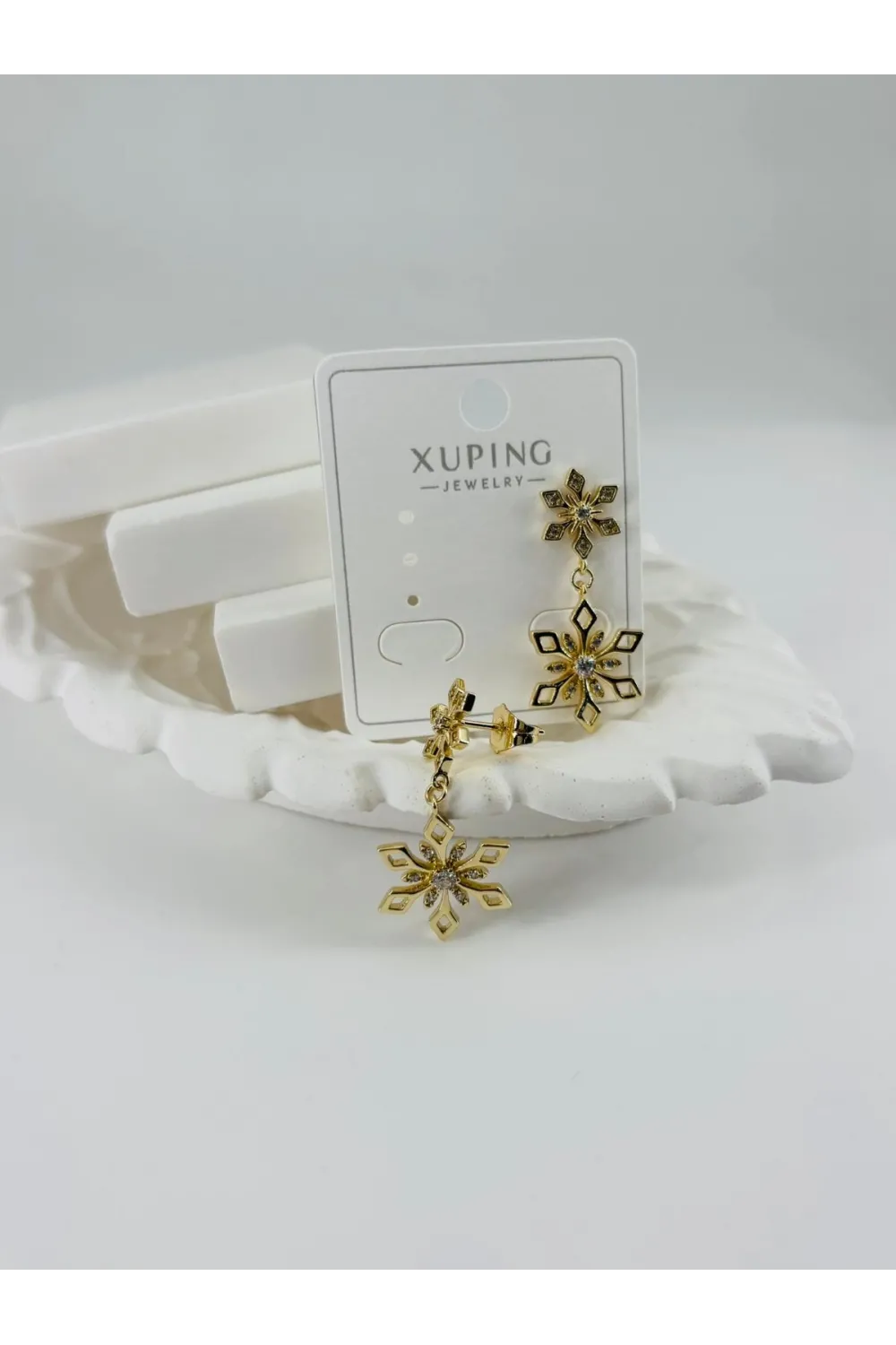 Zirkon Taşlı Pirinç Zirkon Küpe - Kp00311