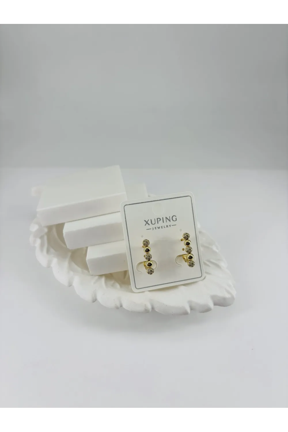 Zirkon Taşlı Pirinç Zirkon Küpe - Kp00314
