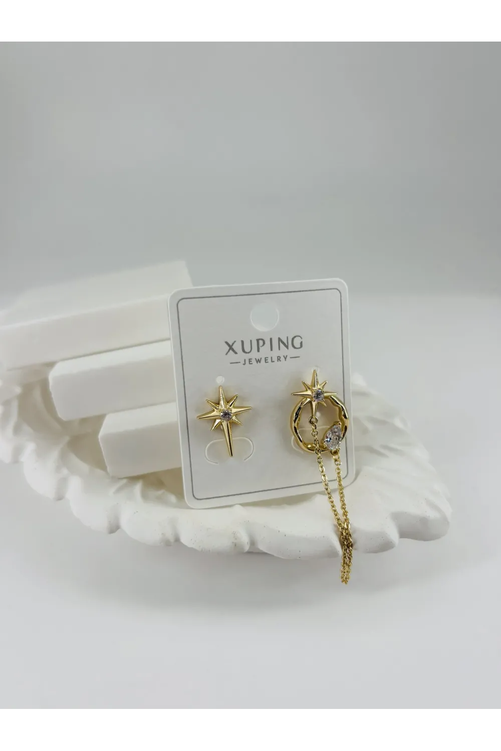 Zirkon Taşlı Pirinç Zirkon Küpe - Kp00316