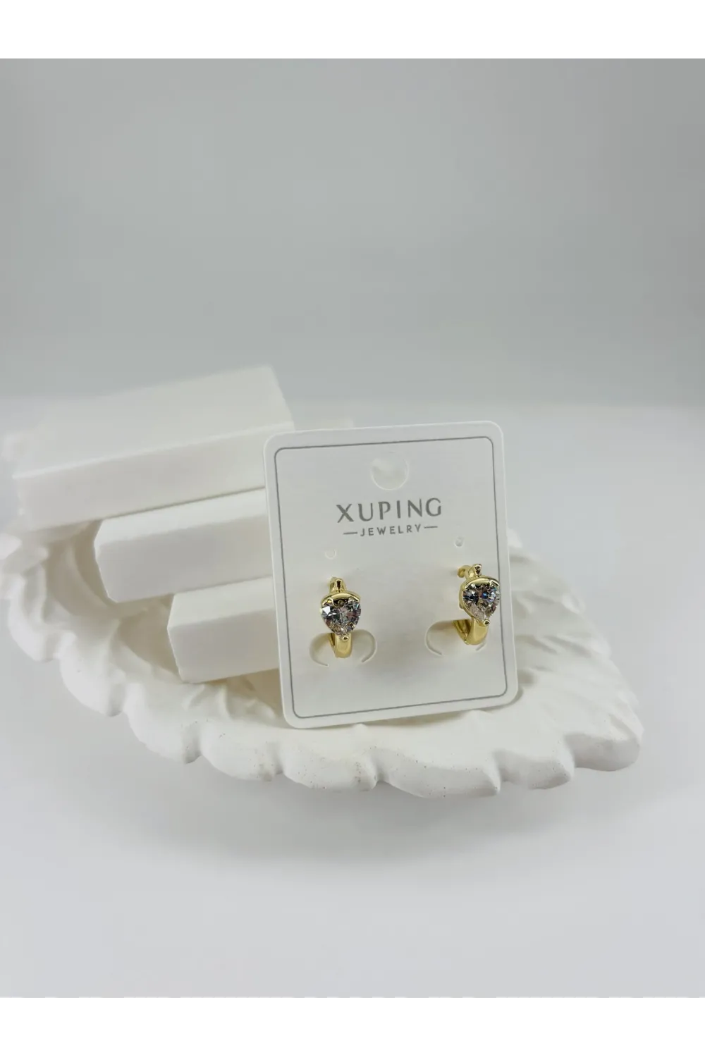 Zirkon Taşlı Pirinç Zirkon Küpe - Kp00318