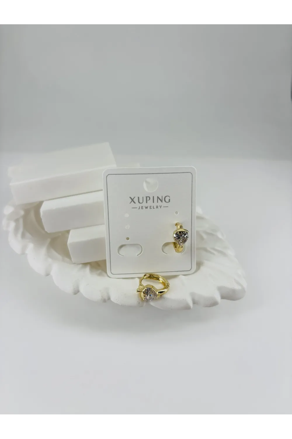 Zirkon Taşlı Pirinç Zirkon Küpe - Kp00318