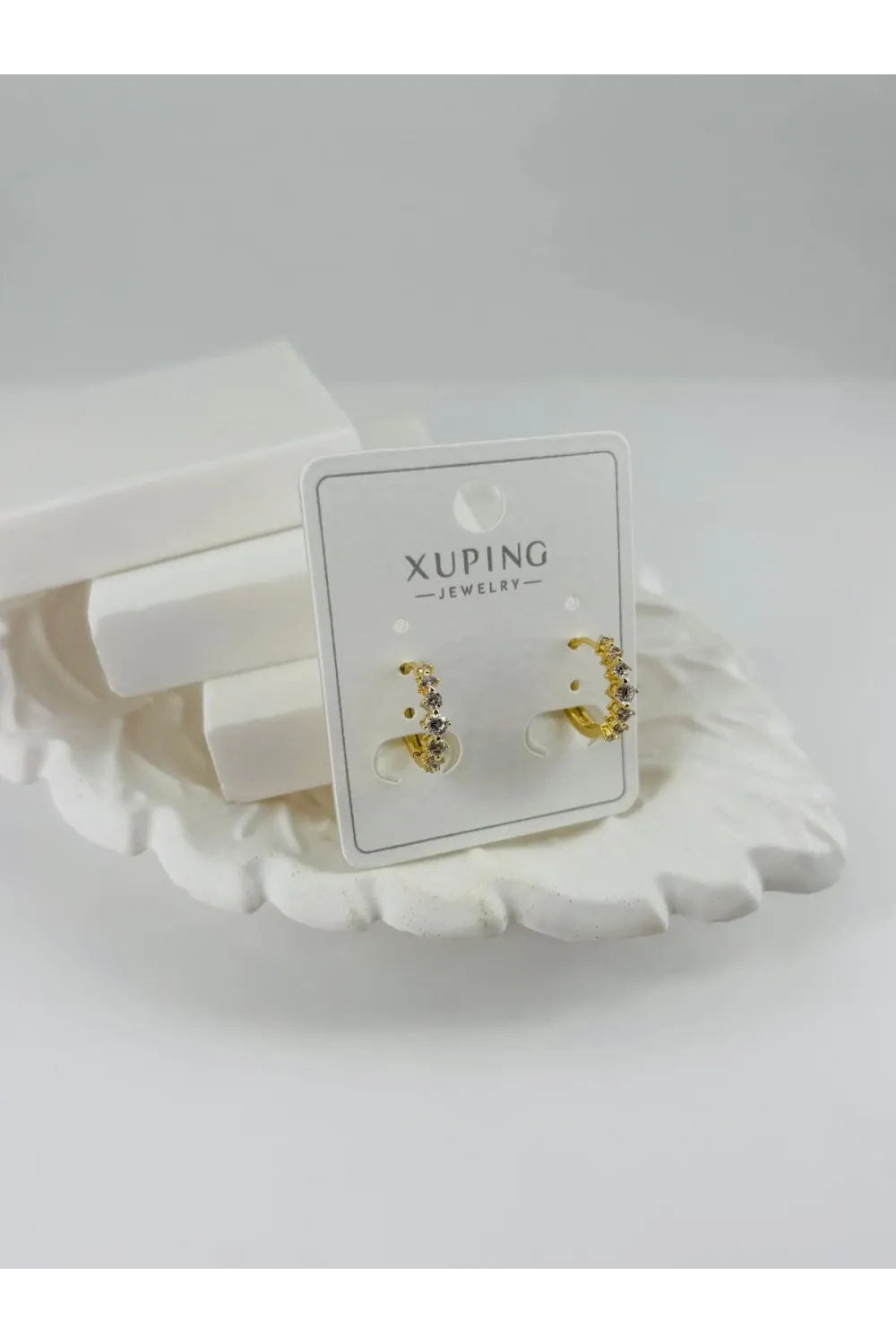 Zirkon Taşlı Pirinç Zirkon Küpe - Kp00320
