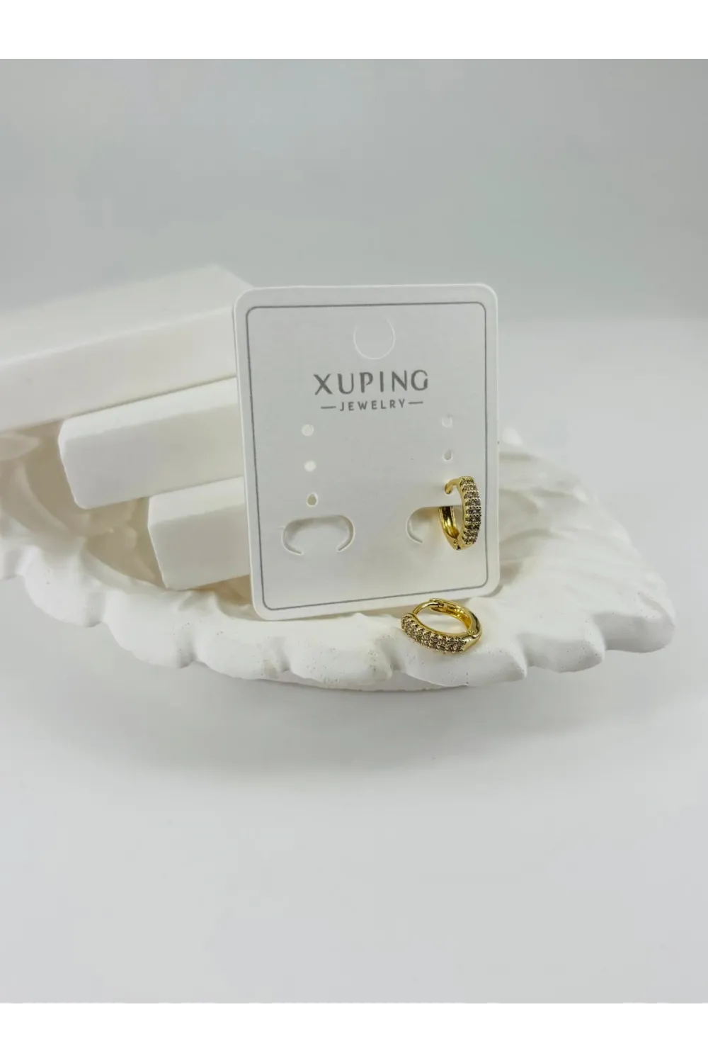 Zirkon Taşlı Pirinç Zirkon Küpe - Kp00323