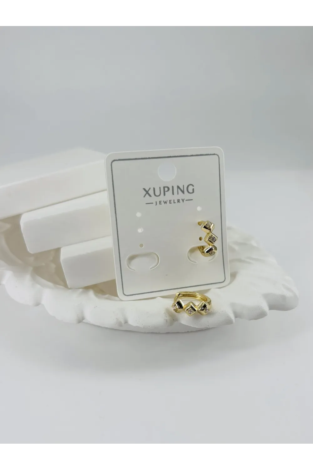 Zirkon Taşlı Pirinç Zirkon Küpe - Kp00347