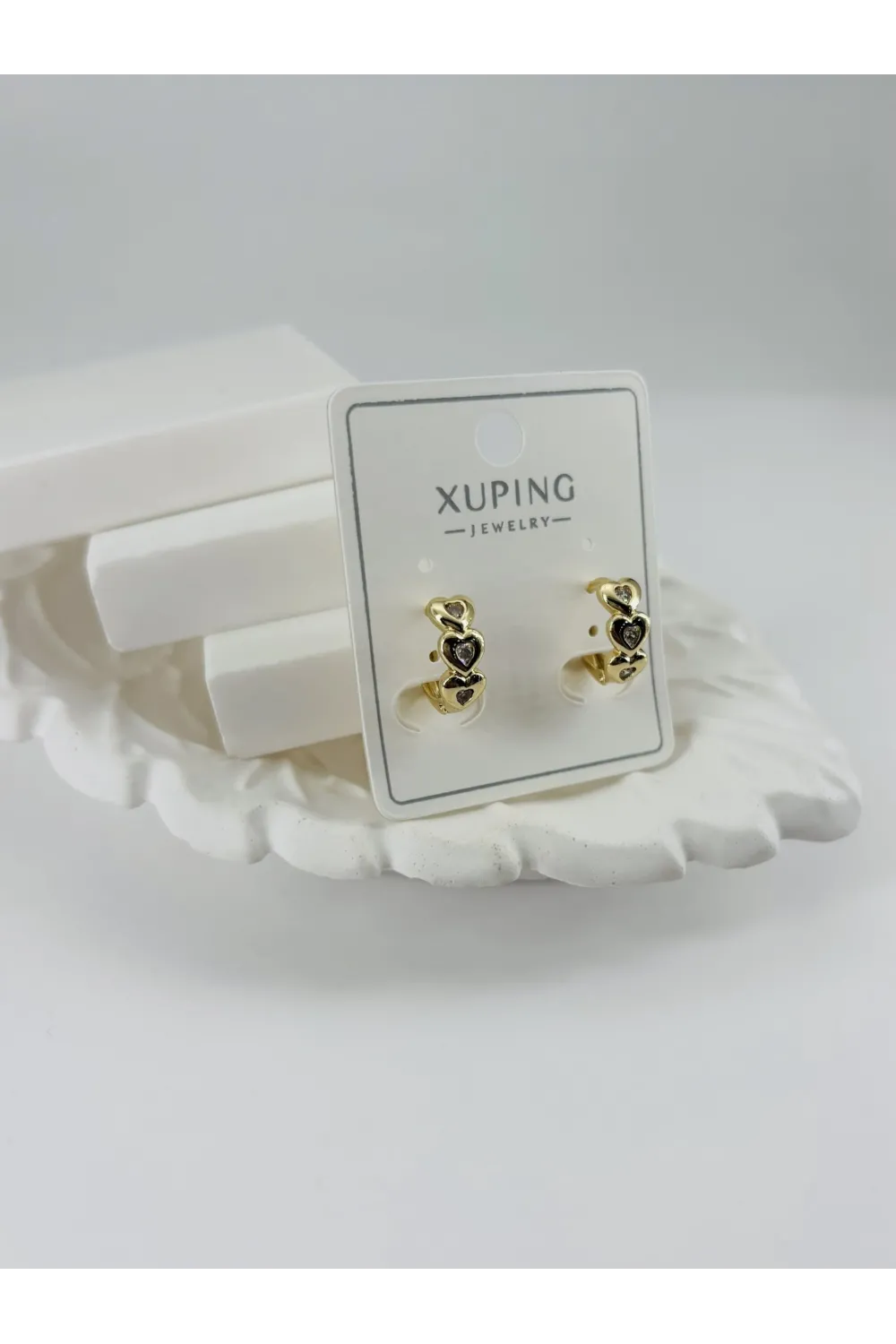 Zirkon Taşlı Pirinç Zirkon Küpe - Kp00348
