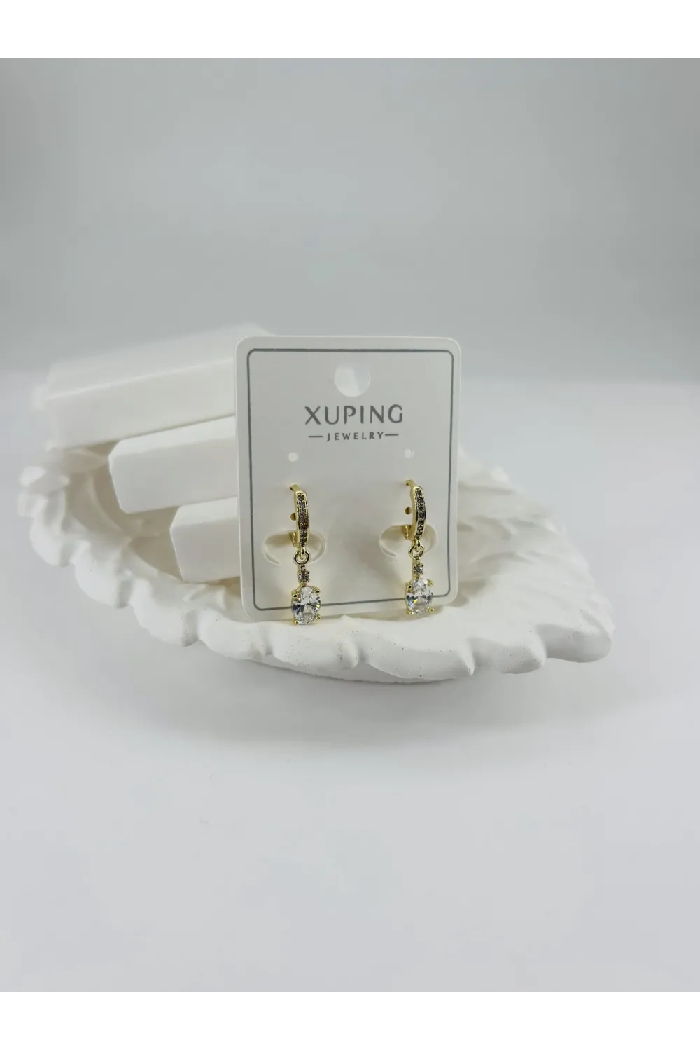 Zirkon Taşlı Pirinç Zirkon Küpe - Kp00350
