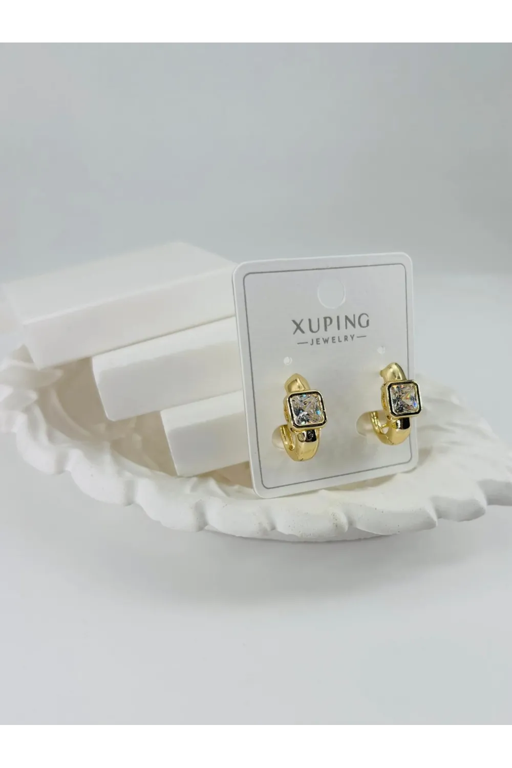 Zirkon  Taşlı Pirinç Zirkon Küpe - Kp00357