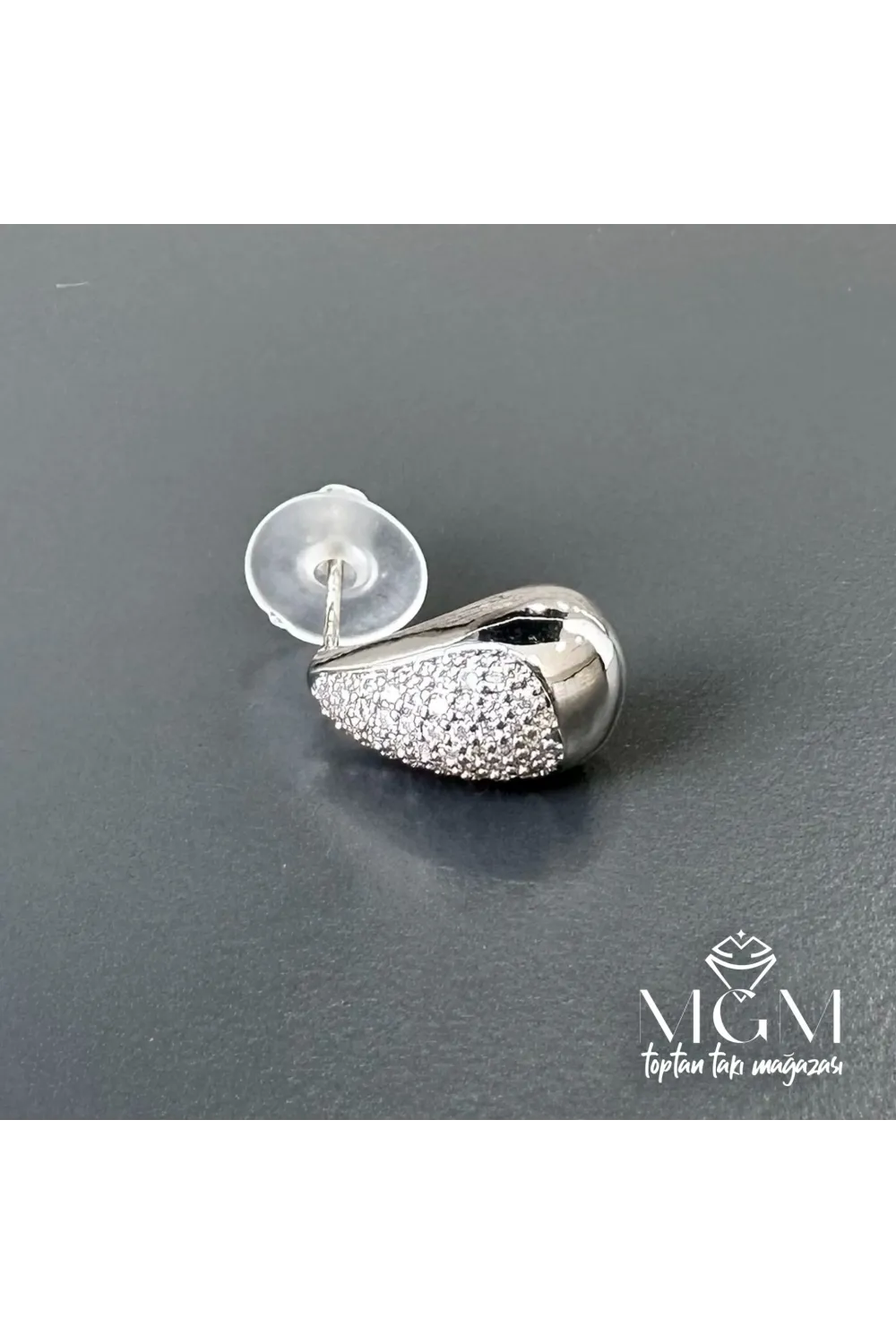 Zirkon Taşlı Su Damlası Küpe - Kp00162