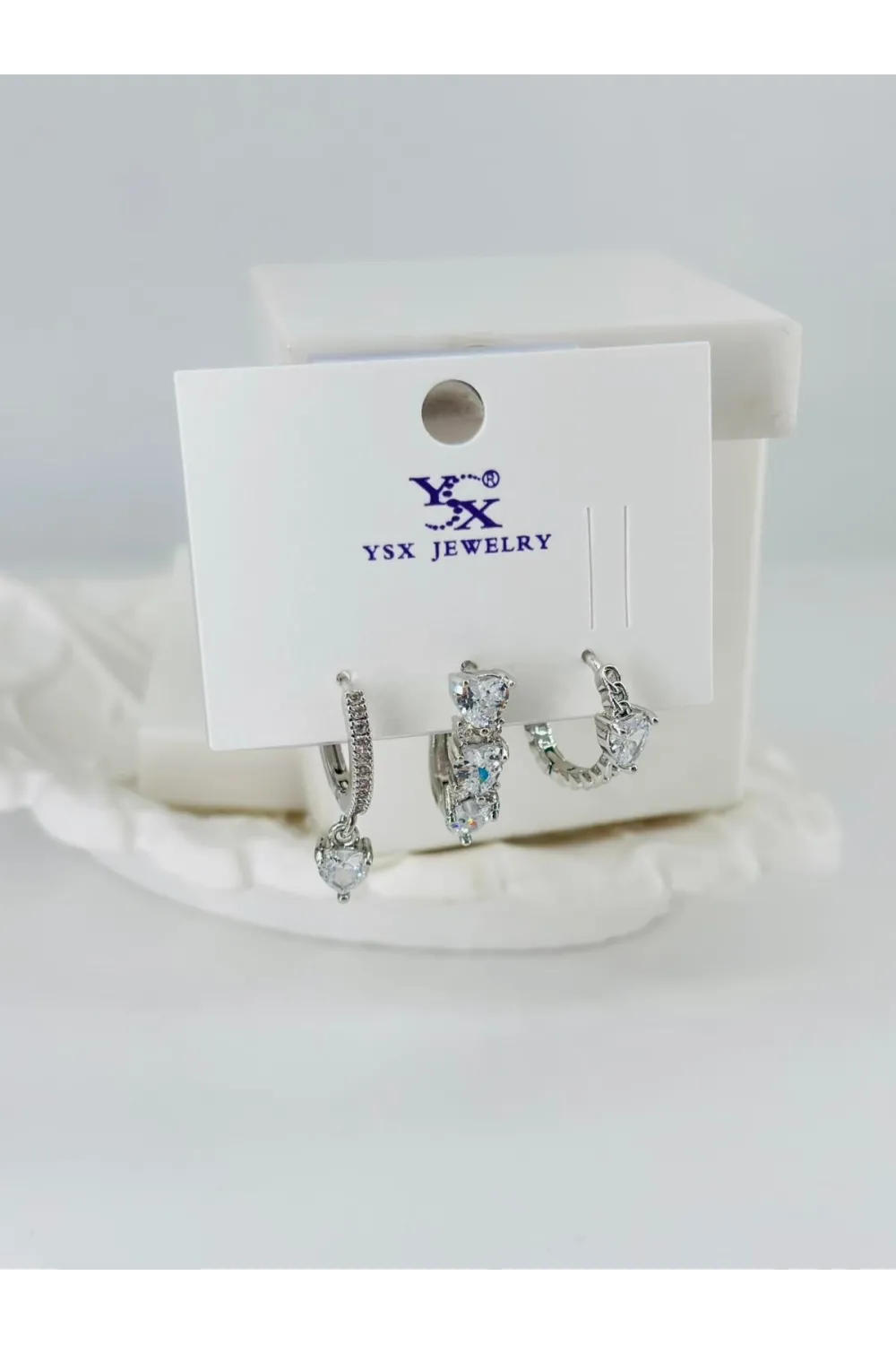 Zirkon Taşlı Üçlü Kombin Küpe - Kp00384
