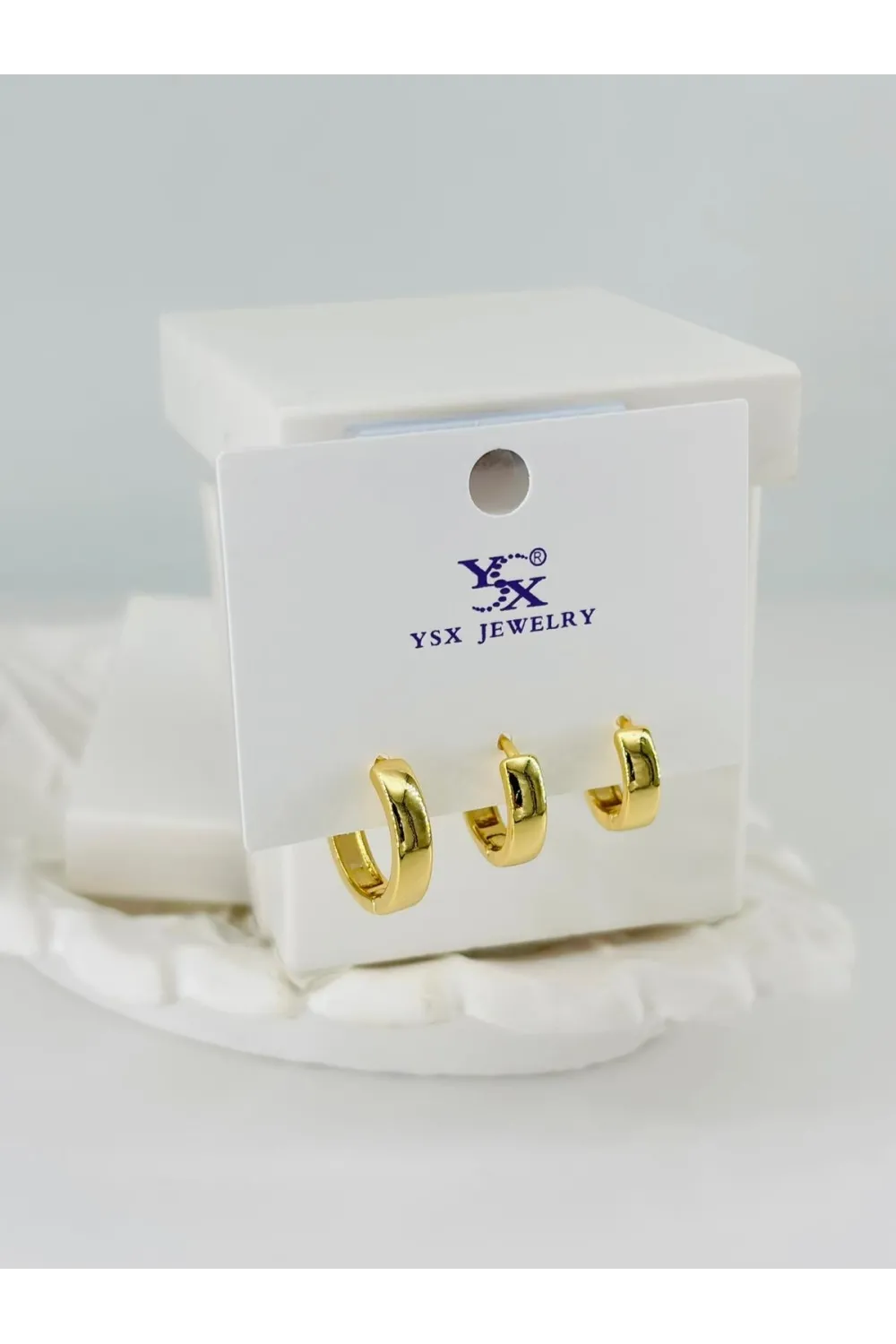 Zirkon Taşlı Üçlü Kombin Küpe - Kp00391