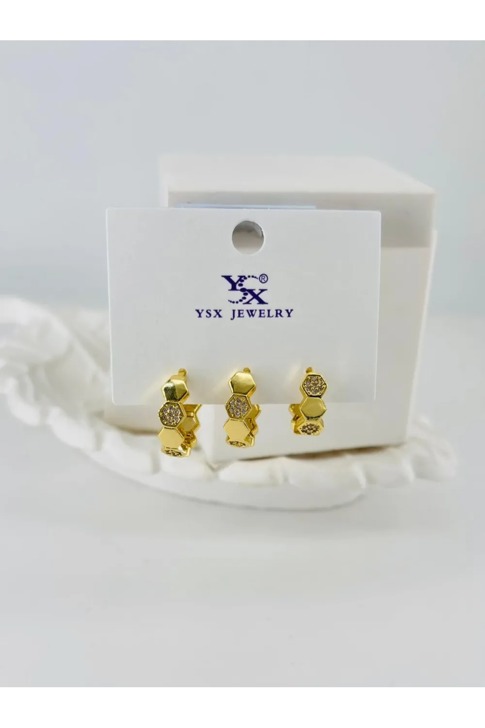 Zirkon Taşlı Üçlü Kombin Küpe - Kp00416