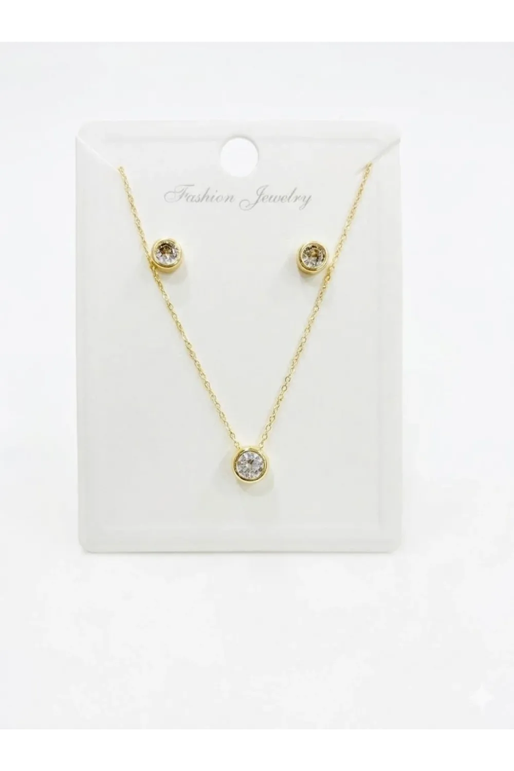   Zirkon Taşlı Zincir : Çelik Ürünler 40+5 Cm - Set0016
