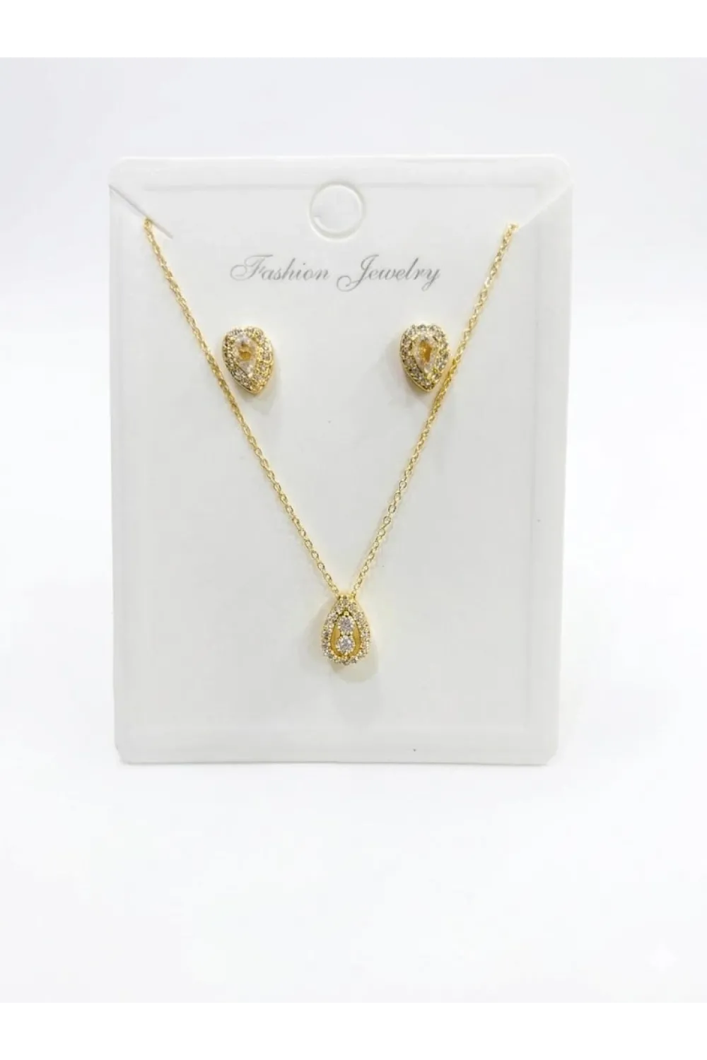   Zirkon Taşlı Zincir : Çelik Ürünler 40+5 Cm - Set0019