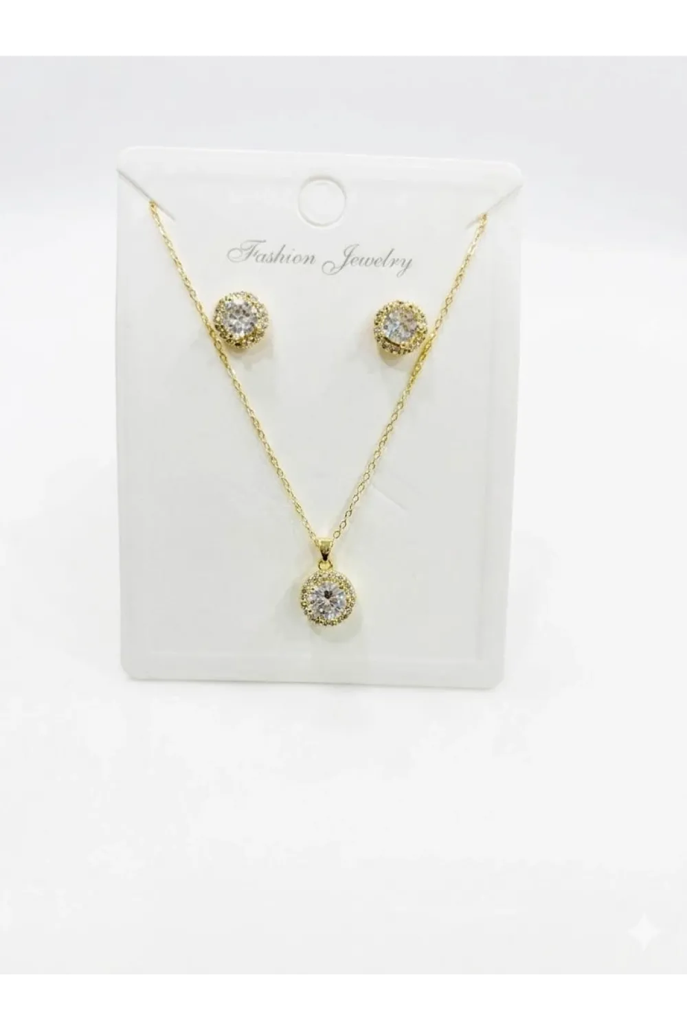   Zirkon Taşlı Zincir : Çelik Ürünler 40+5 Cm - Set0021