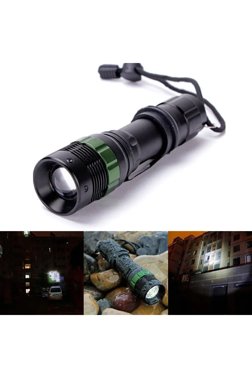 Zoomlu Oto Şarjlı El Feneri  Wt-012