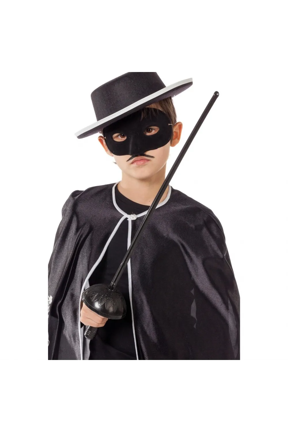 Zorro Kostüm Plastik Aksesuar Seti – Maske ve Kılıç (67 cm)
