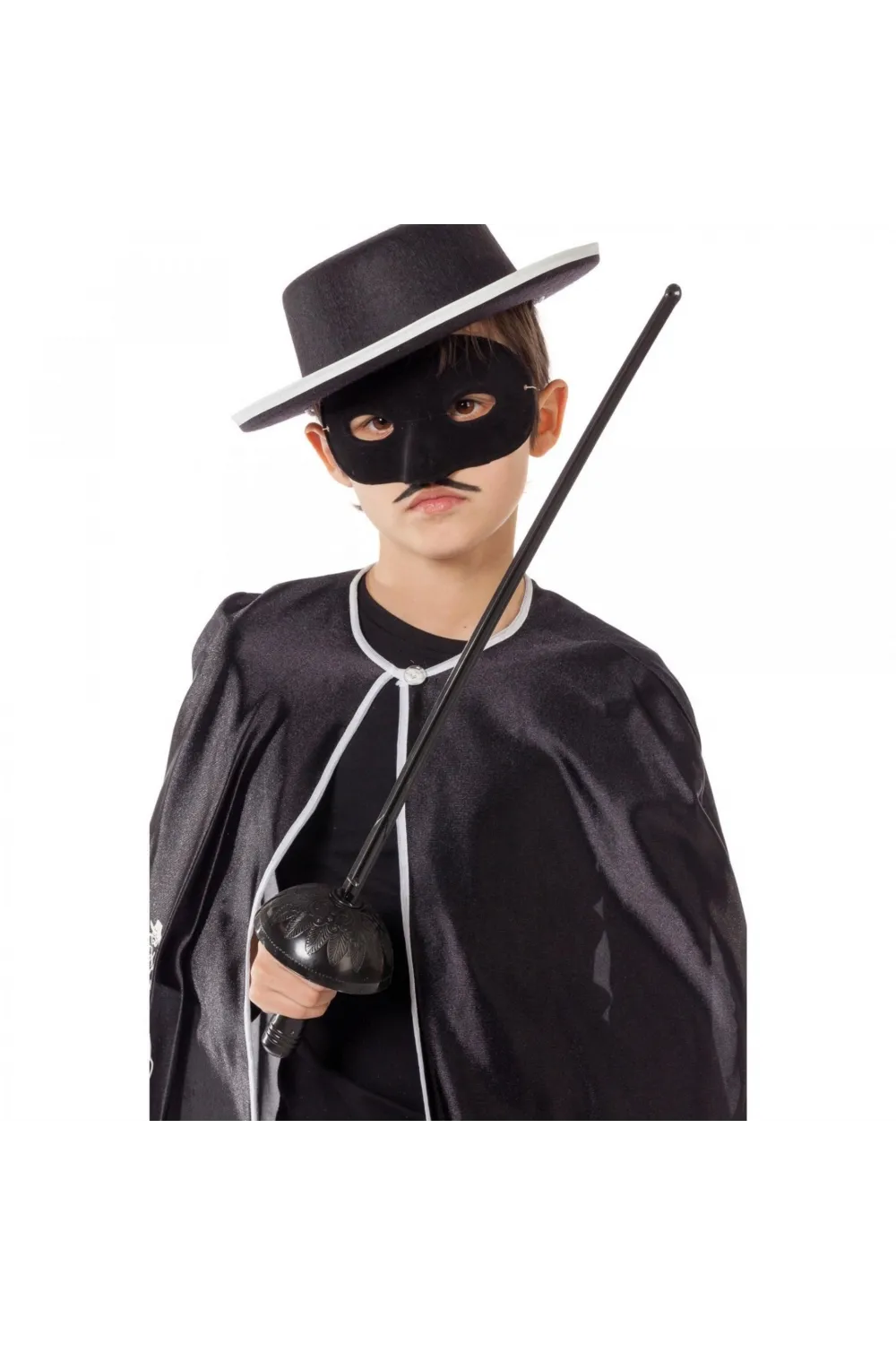 Zorro Kostüm Plastik Aksesuar Seti – Maske Ve Kılıç (67 Cm)