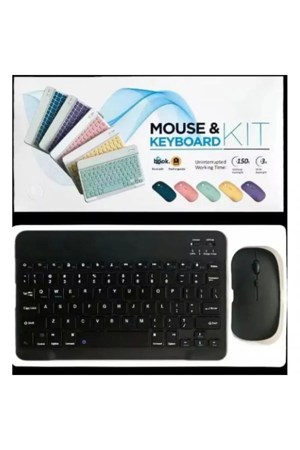 ZR20Km Siyah Kablosuz Klavye Mouse Set