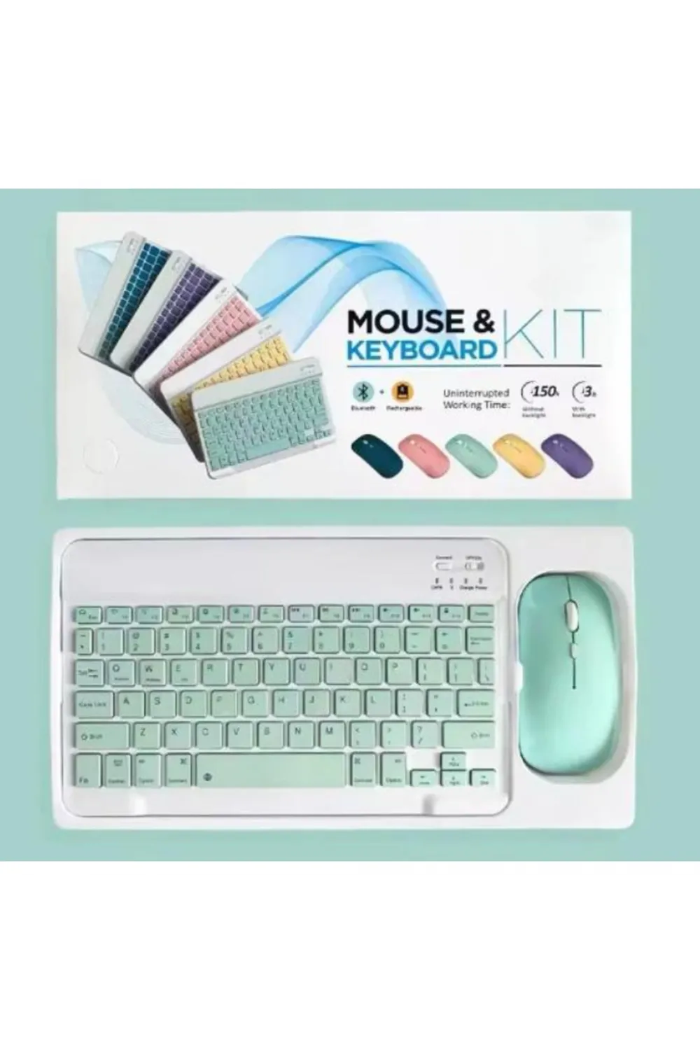 ZR20Km Yeşil Kablosuz Klavye Mouse Set