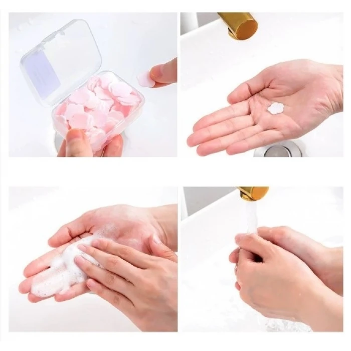 100 Yaprak Eriyen Mini Parfümlü Kağıt Sabun (4887)